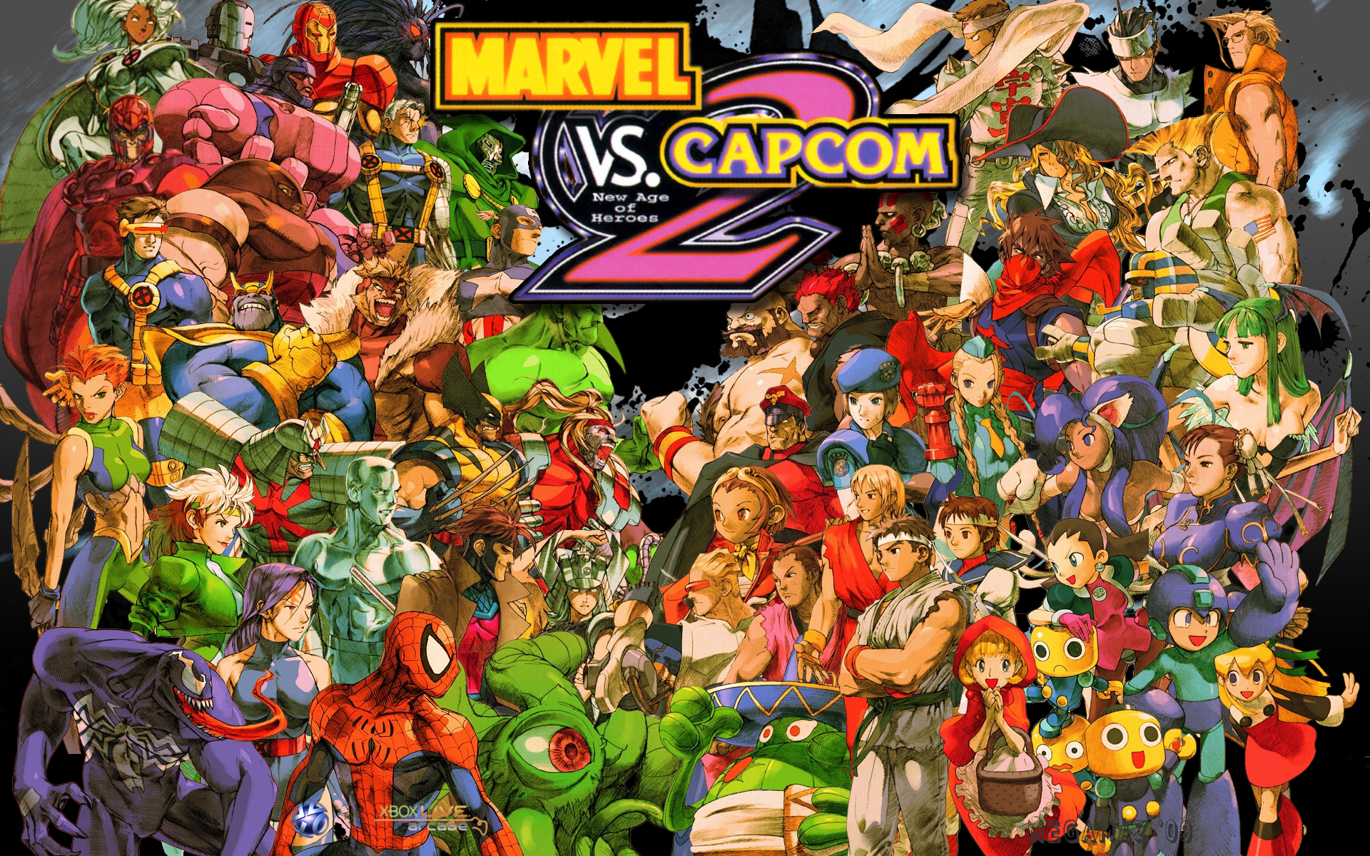 Marvel vs. Capcom 2: New Age of Heroes characters HD Wallpaper