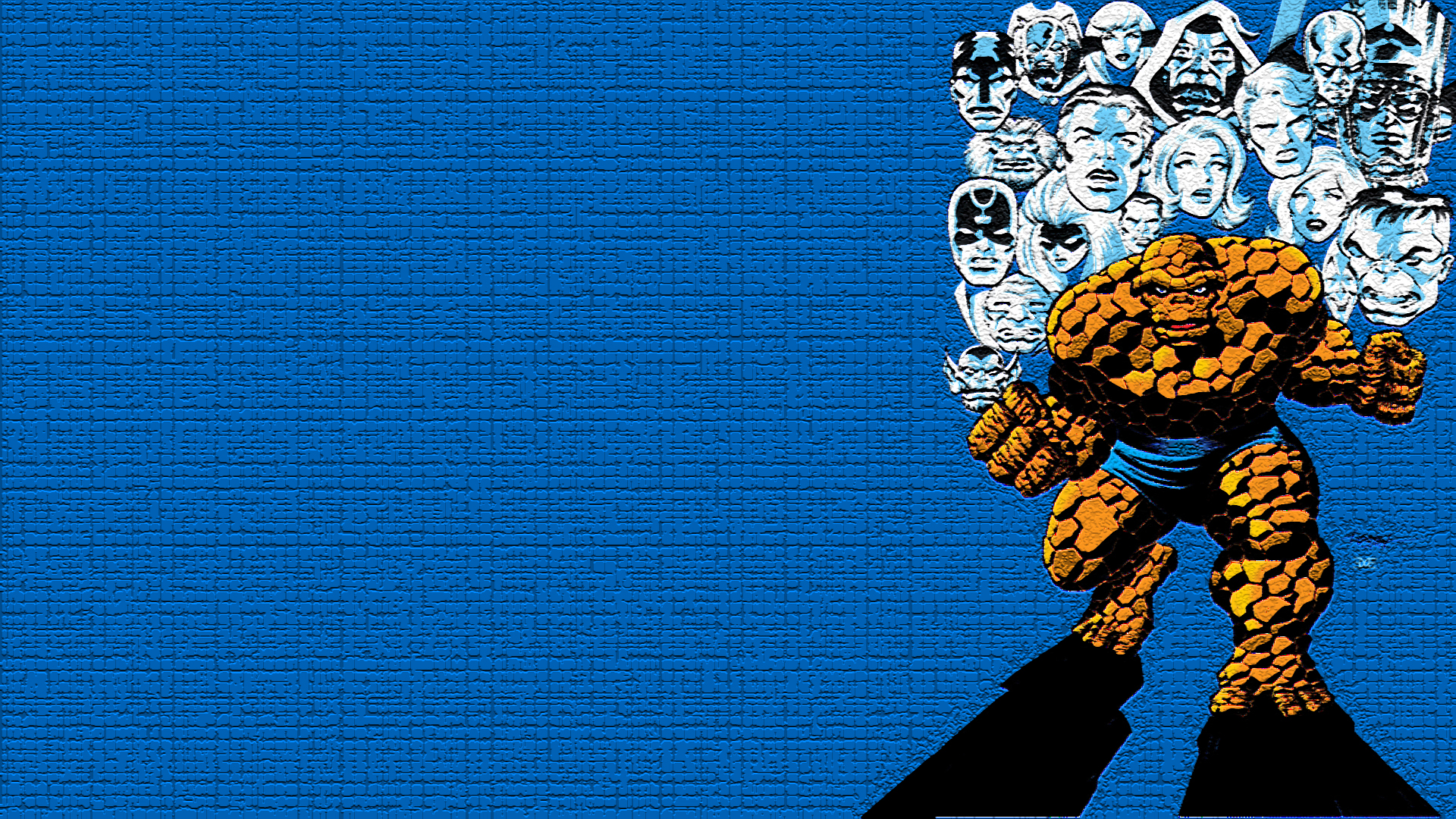 The Thing from Fantastic Four with Marvel Villains HD Wallpaper