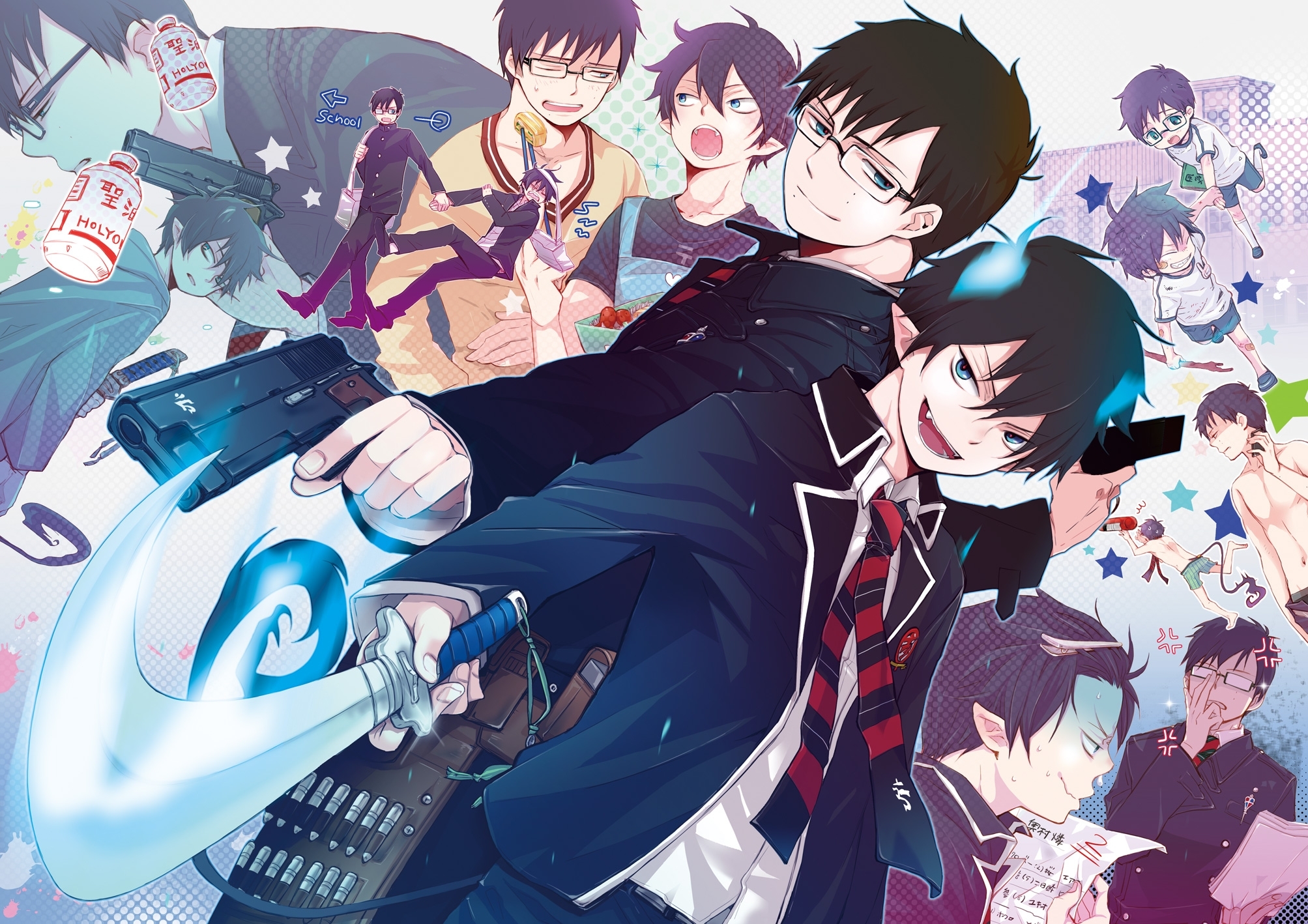 Rin Okumura and Yukio Okumura from Blue Exorcist HD Wallpaper