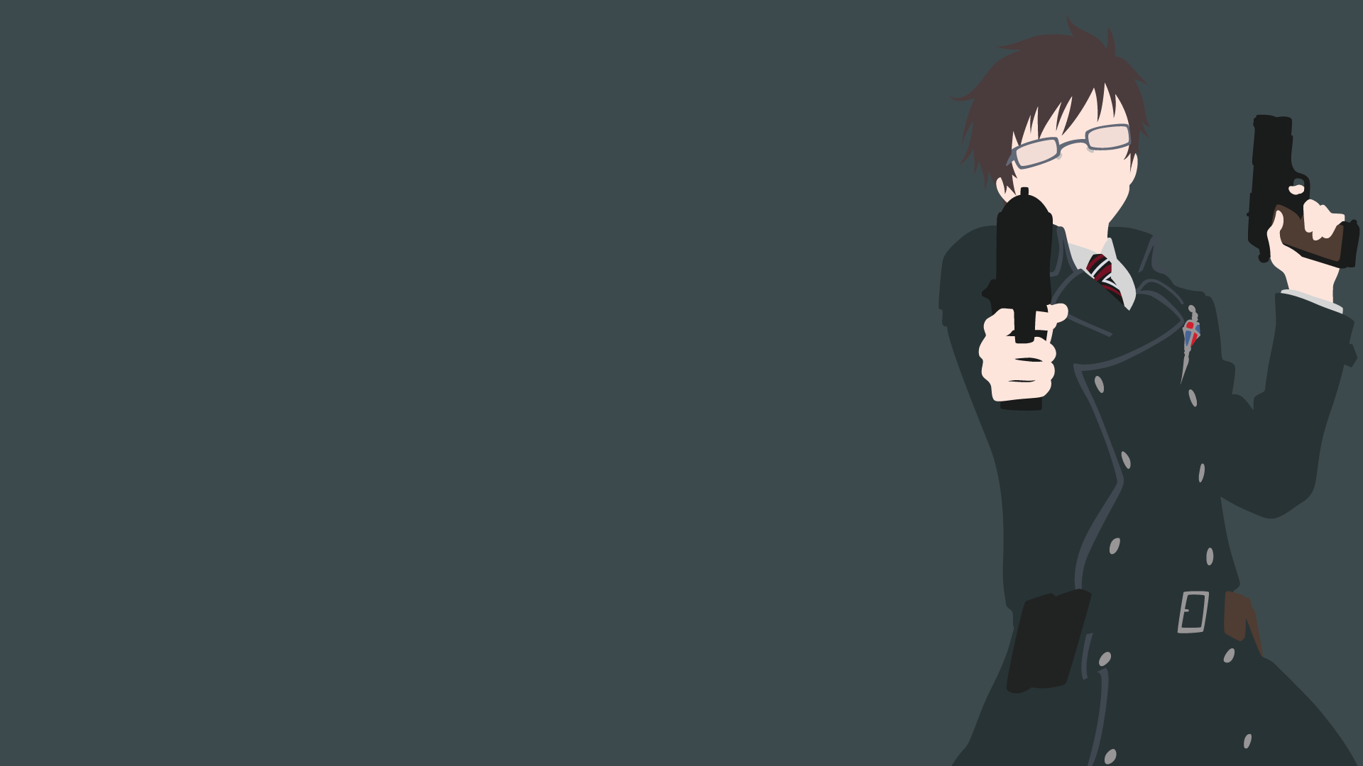 Yukio Okumura from Blue Exorcist holding guns HD Wallpaper