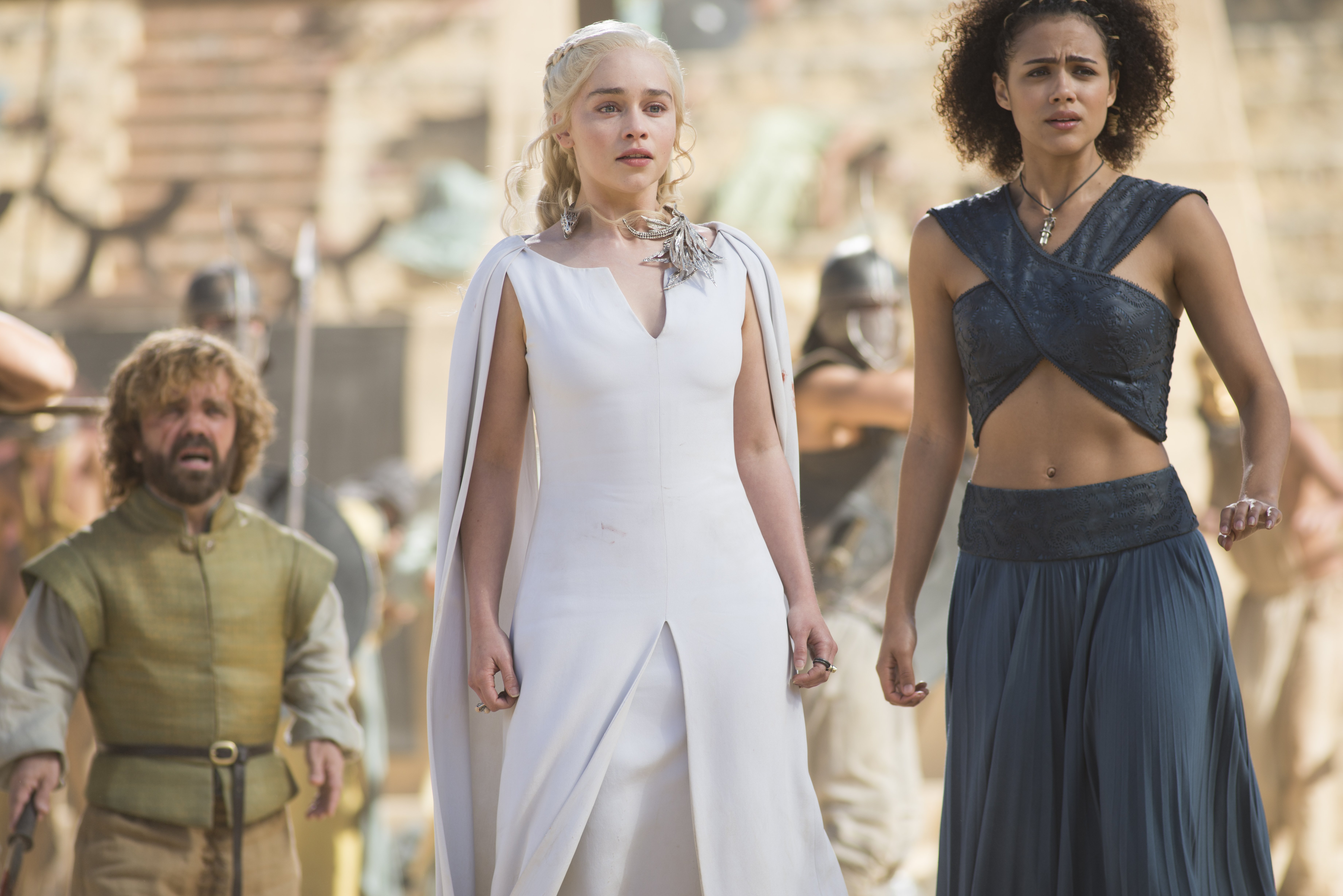 Missandei and Tyrion Lannister from Game of Thrones HD Wallpaper