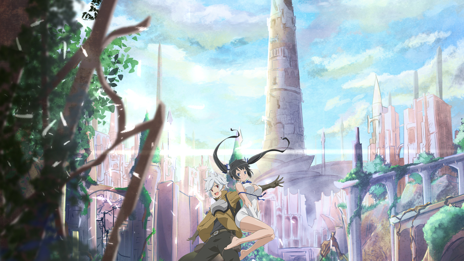 Bell Cranel and Ais Wallenstein in Orario HD Wallpaper