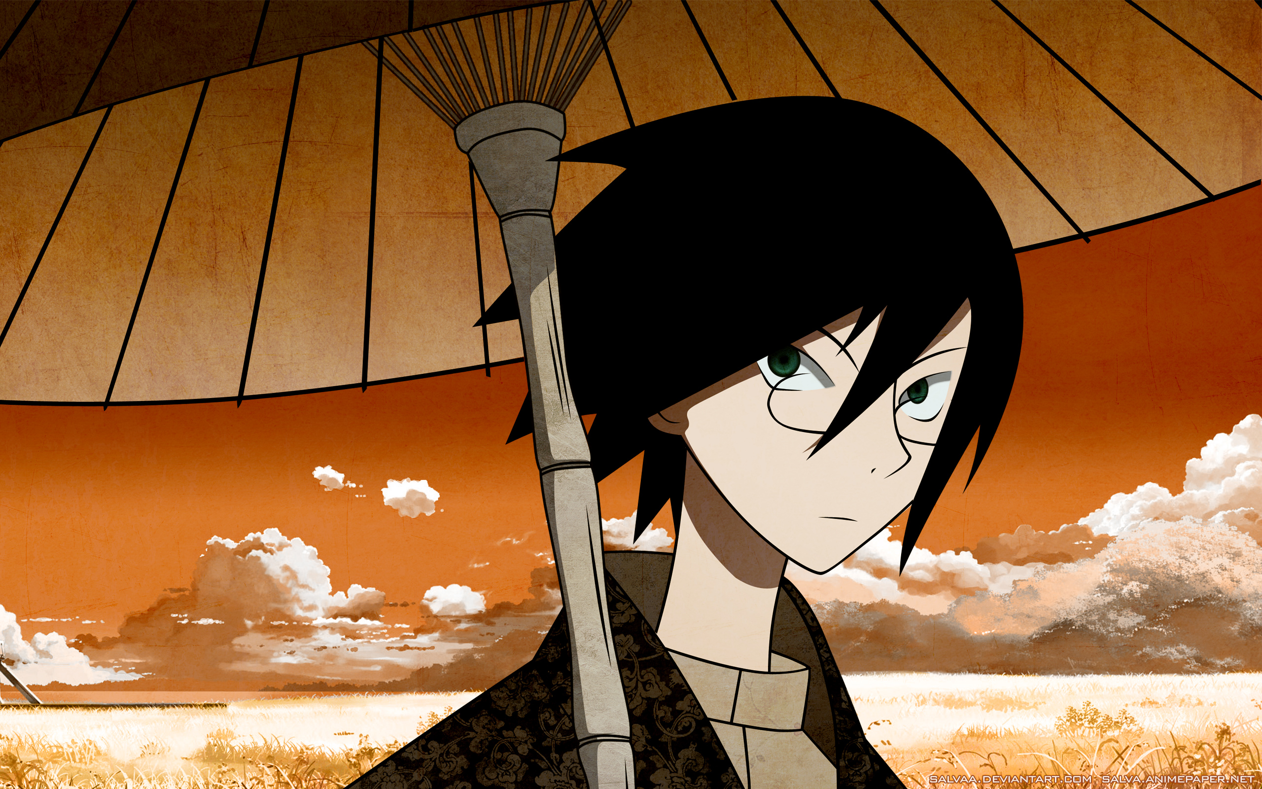 Nozomu Itoshiki with Umbrella HD Wallpaper