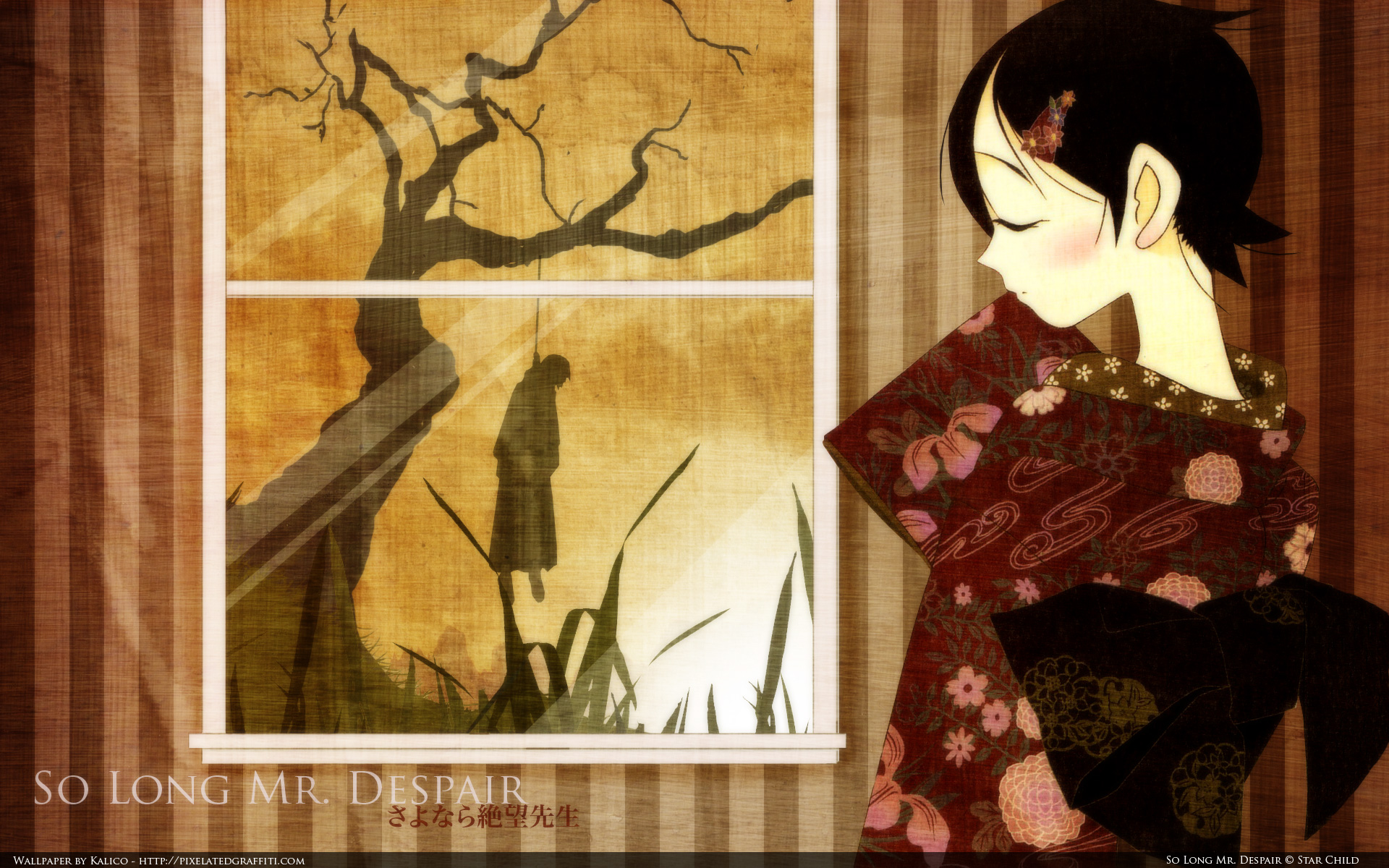 So Long, Mr. Despair character in kimono HD Wallpaper