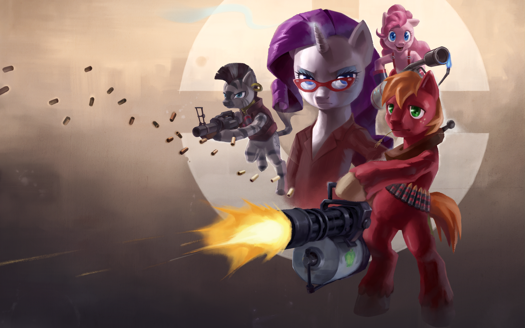 My Little Pony characters with weapons HD Wallpaper
