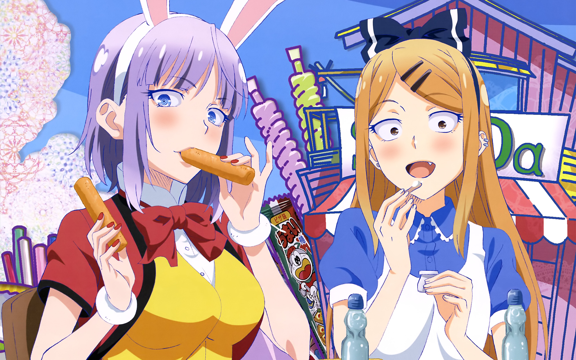 Shidare Hotaru eating snacks HD Wallpaper