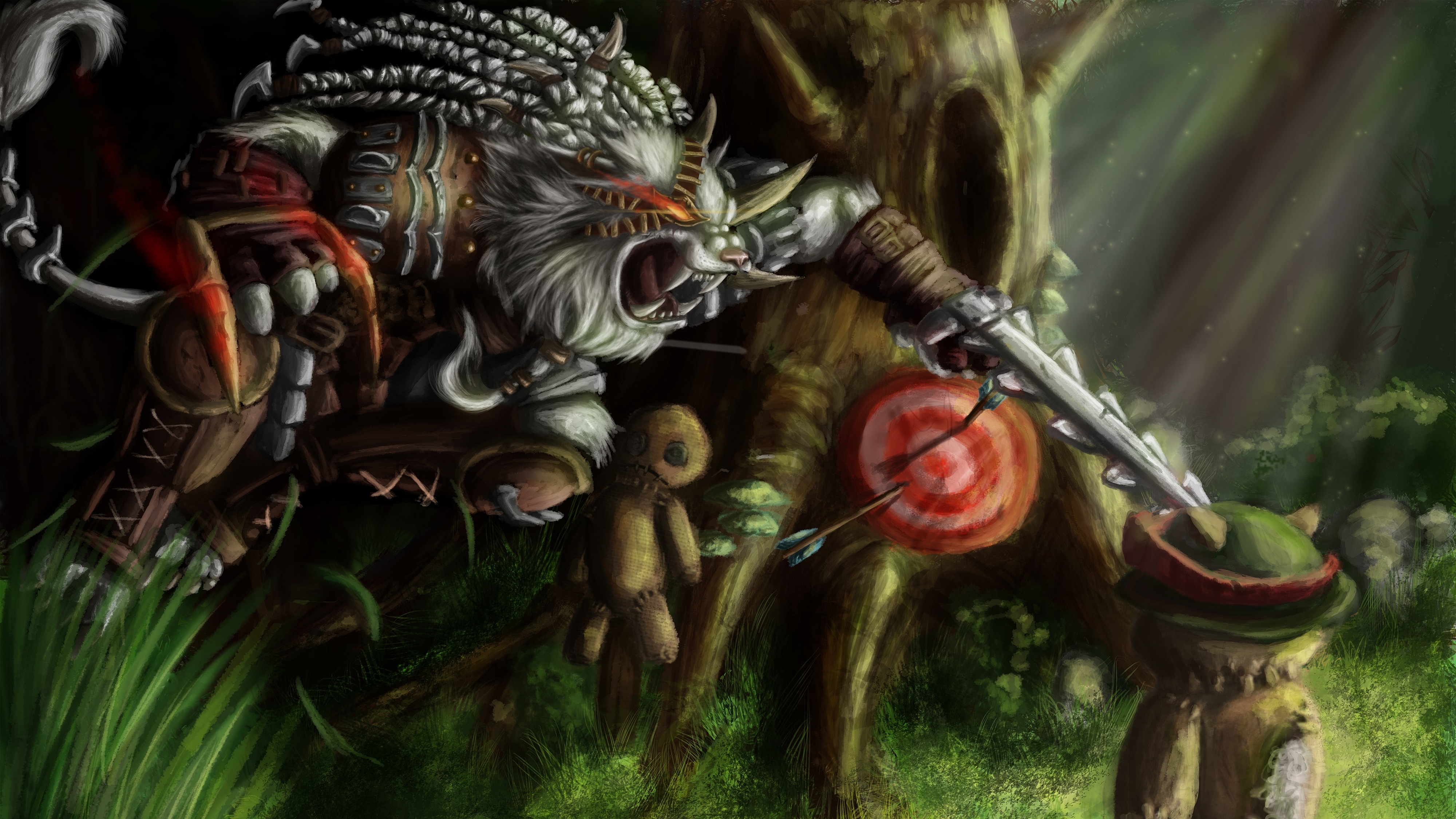 Rengar from League of Legends with a target HD Wallpaper