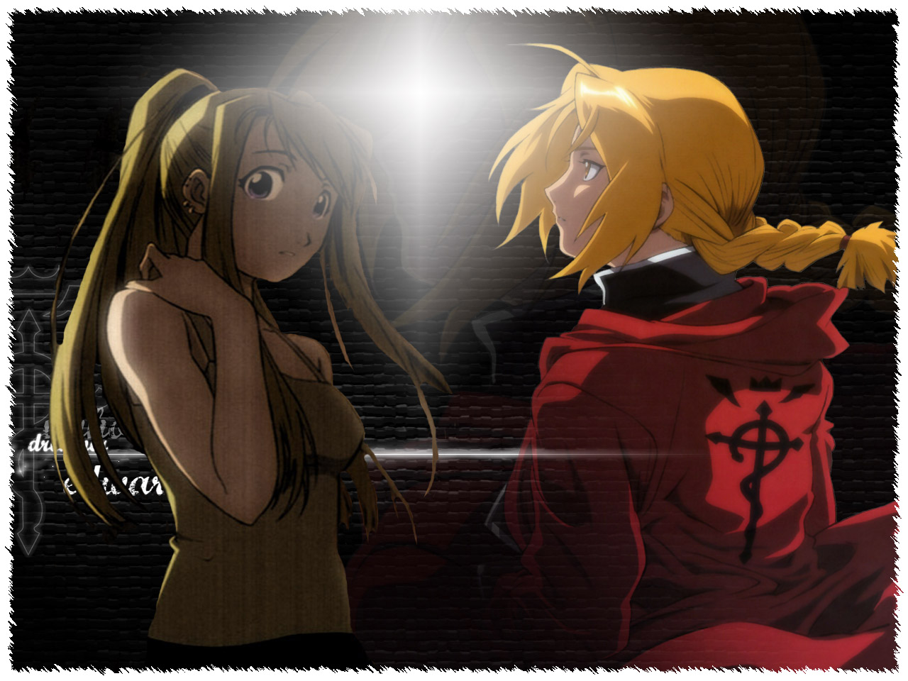 Winry Rockbell and Edward Elric from Fullmetal Alchemist HD Wallpaper