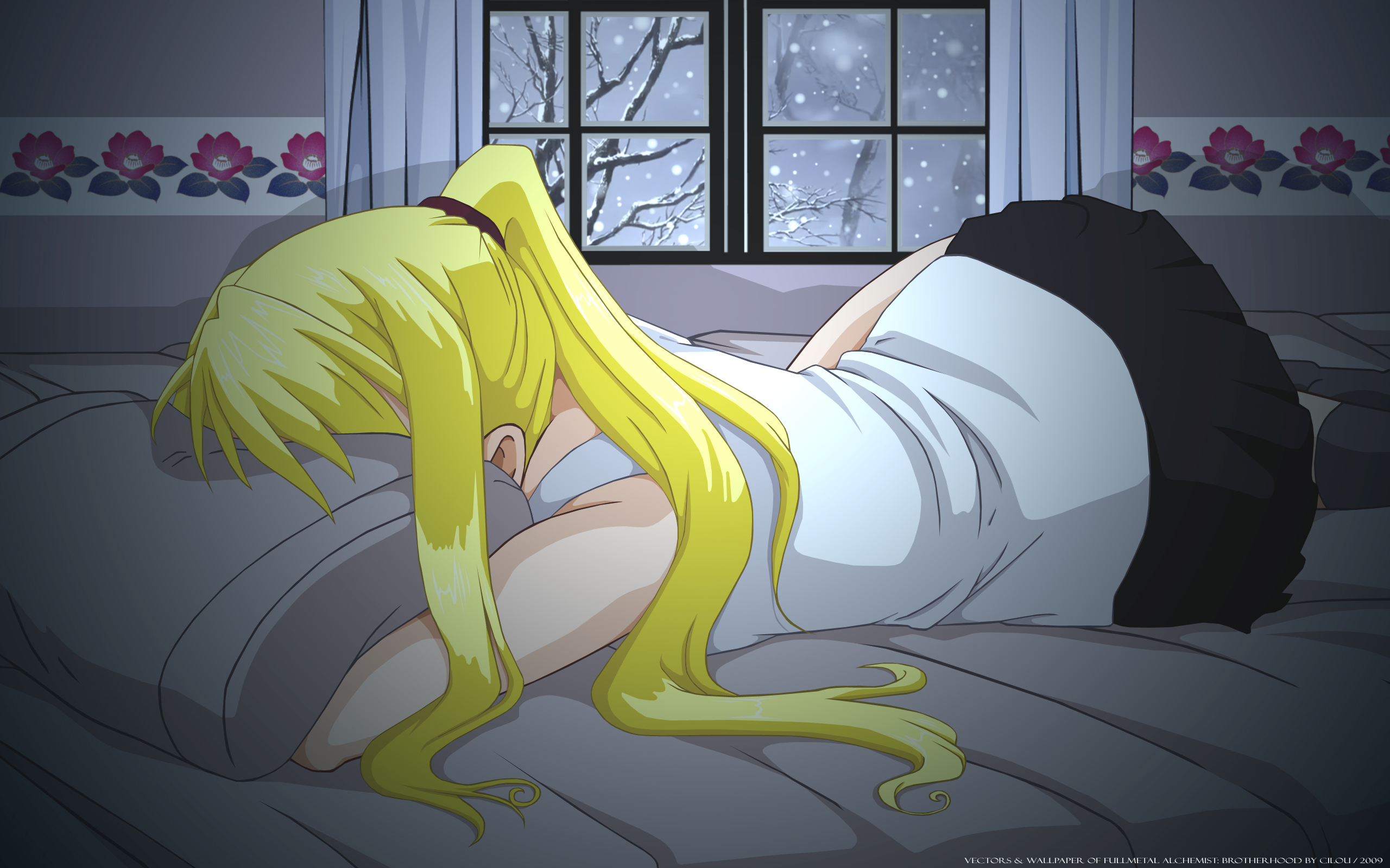 Winry Rockbell from Fullmetal Alchemist: Brotherhood sleeping HD Wallpaper