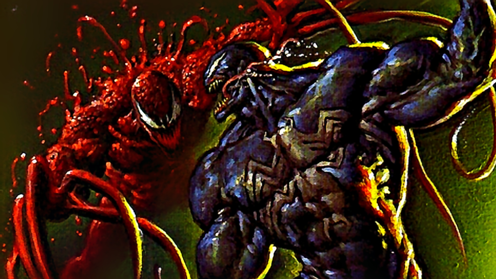 Carnage and Venom from Marvel Comics HD Wallpaper