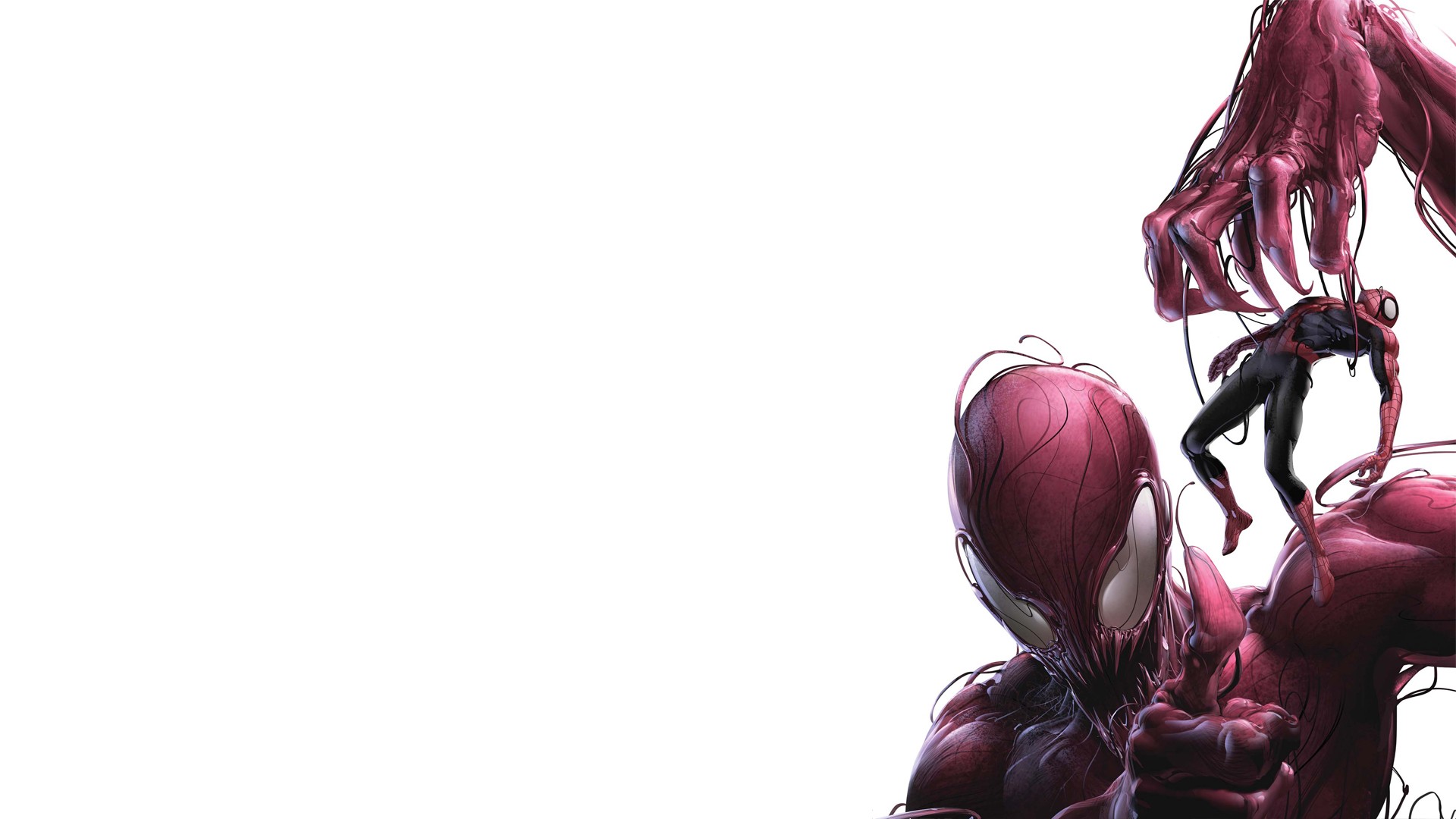 Carnage holding Spider-Man HD Wallpaper