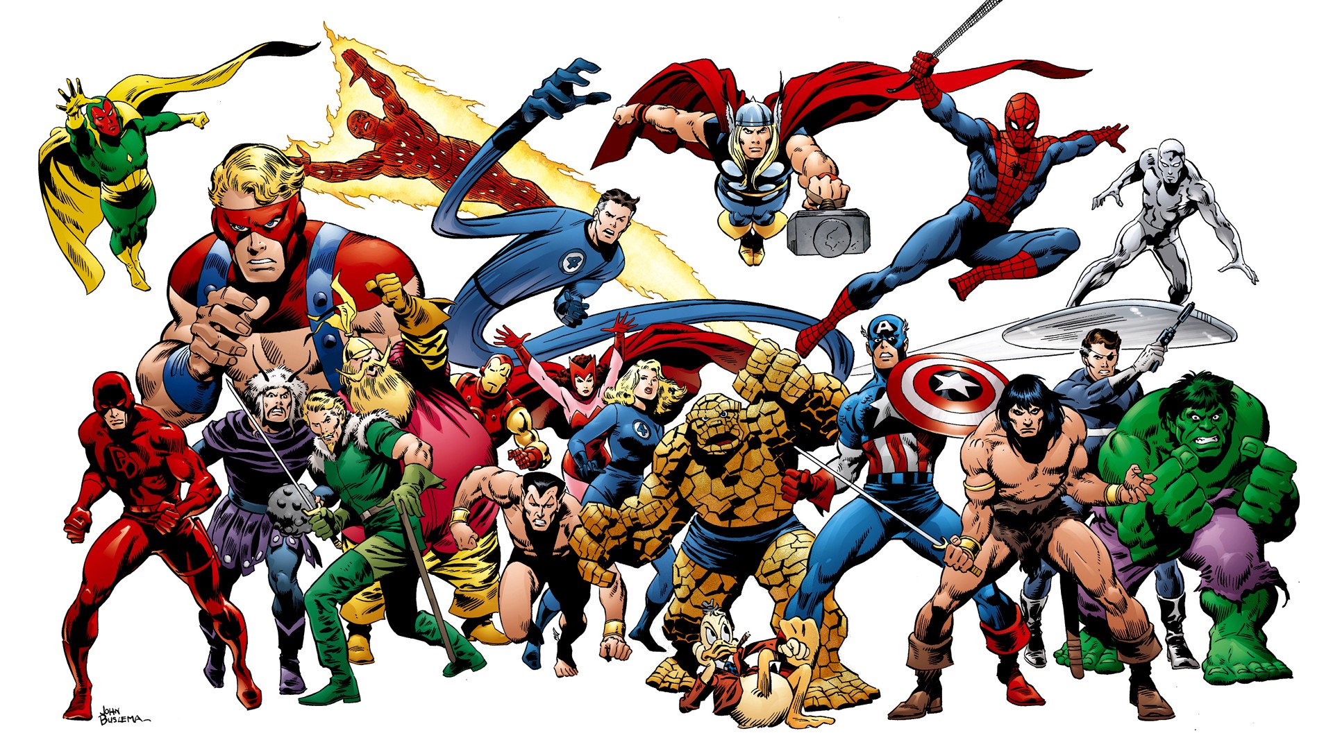Marvel Superheroes Group Shot HD Wallpaper