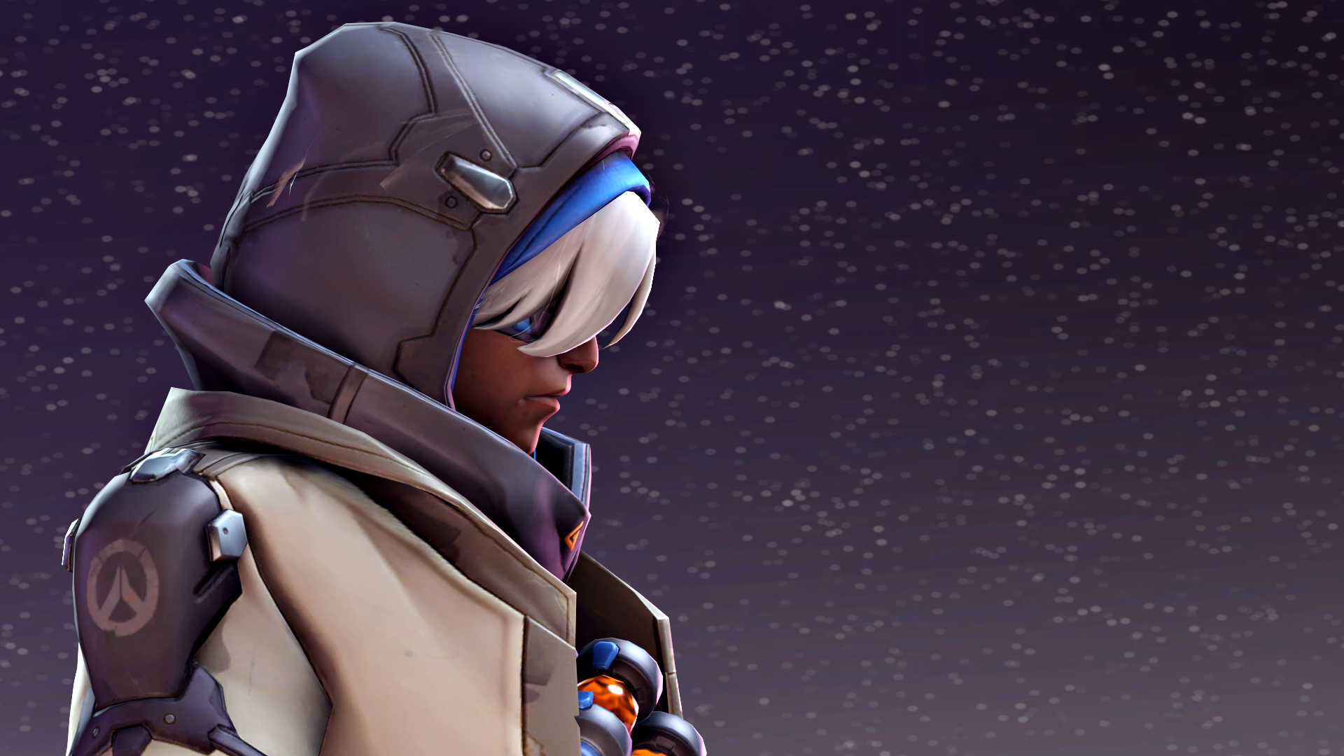 Ana from Overwatch in a hooded outfit HD Wallpaper