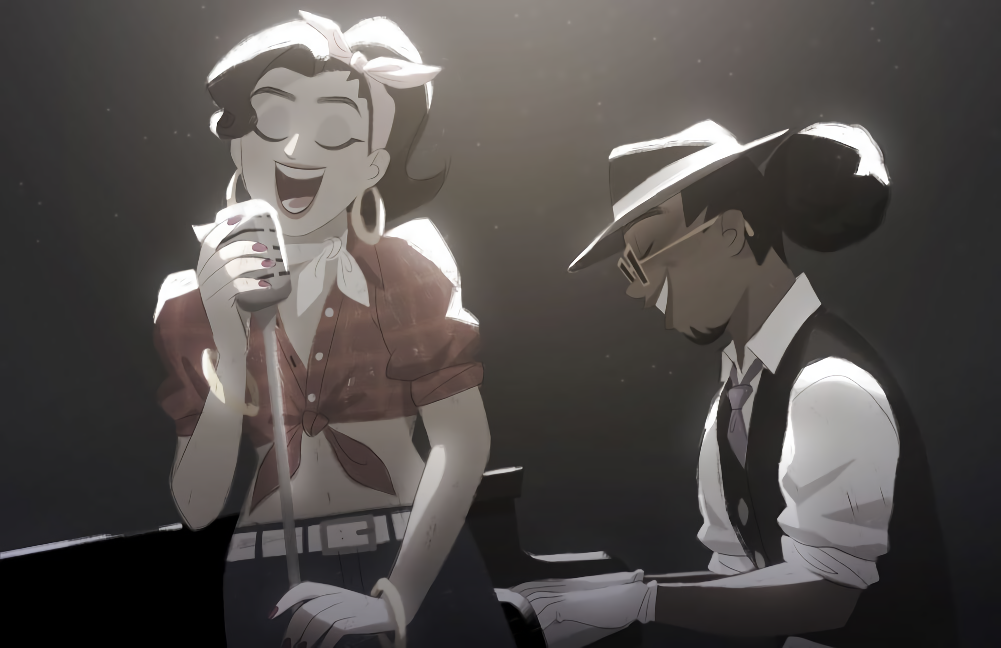 Lúcio from Overwatch singing at a microphone HD Wallpaper