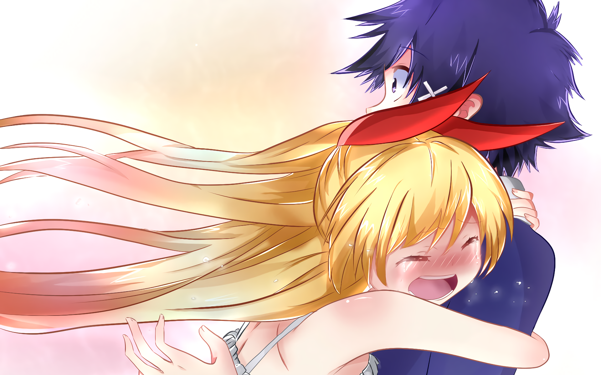 Chitoge Kirisaki and Raku Ichijō from Nisekoi HD Wallpaper