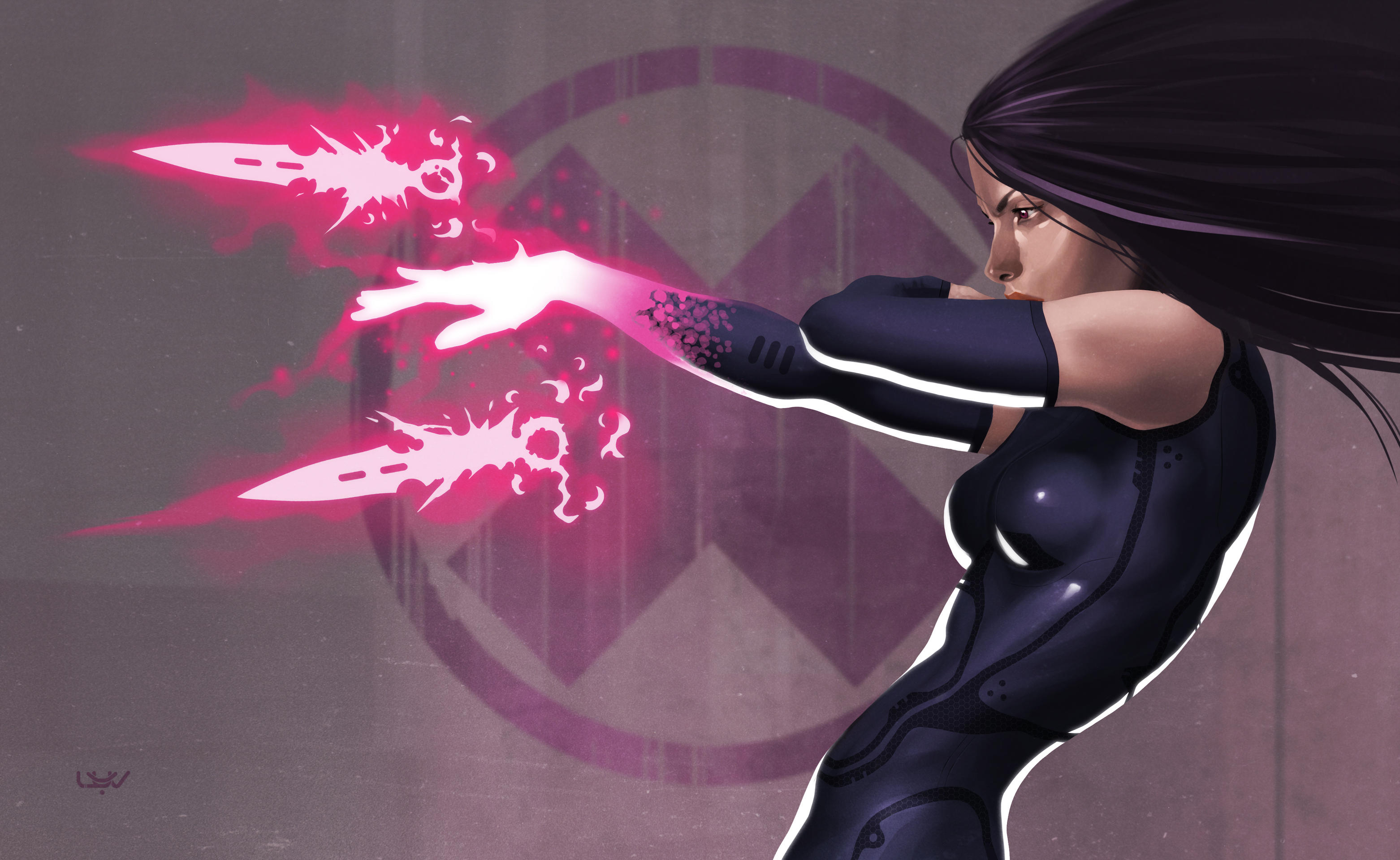 Psylocke from Marvel Comics creating psychic blades HD Wallpaper