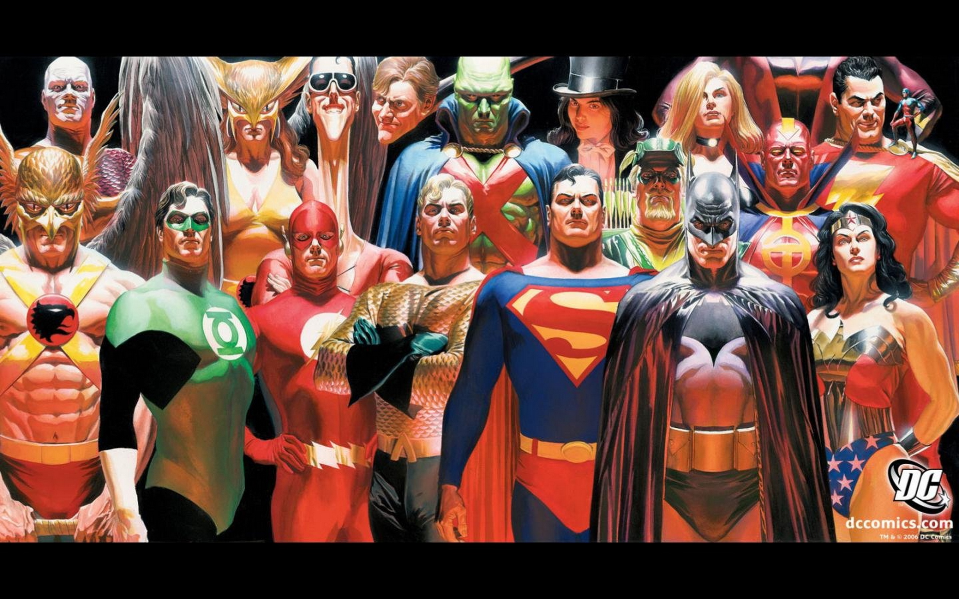 Justice League of America characters HD Wallpaper