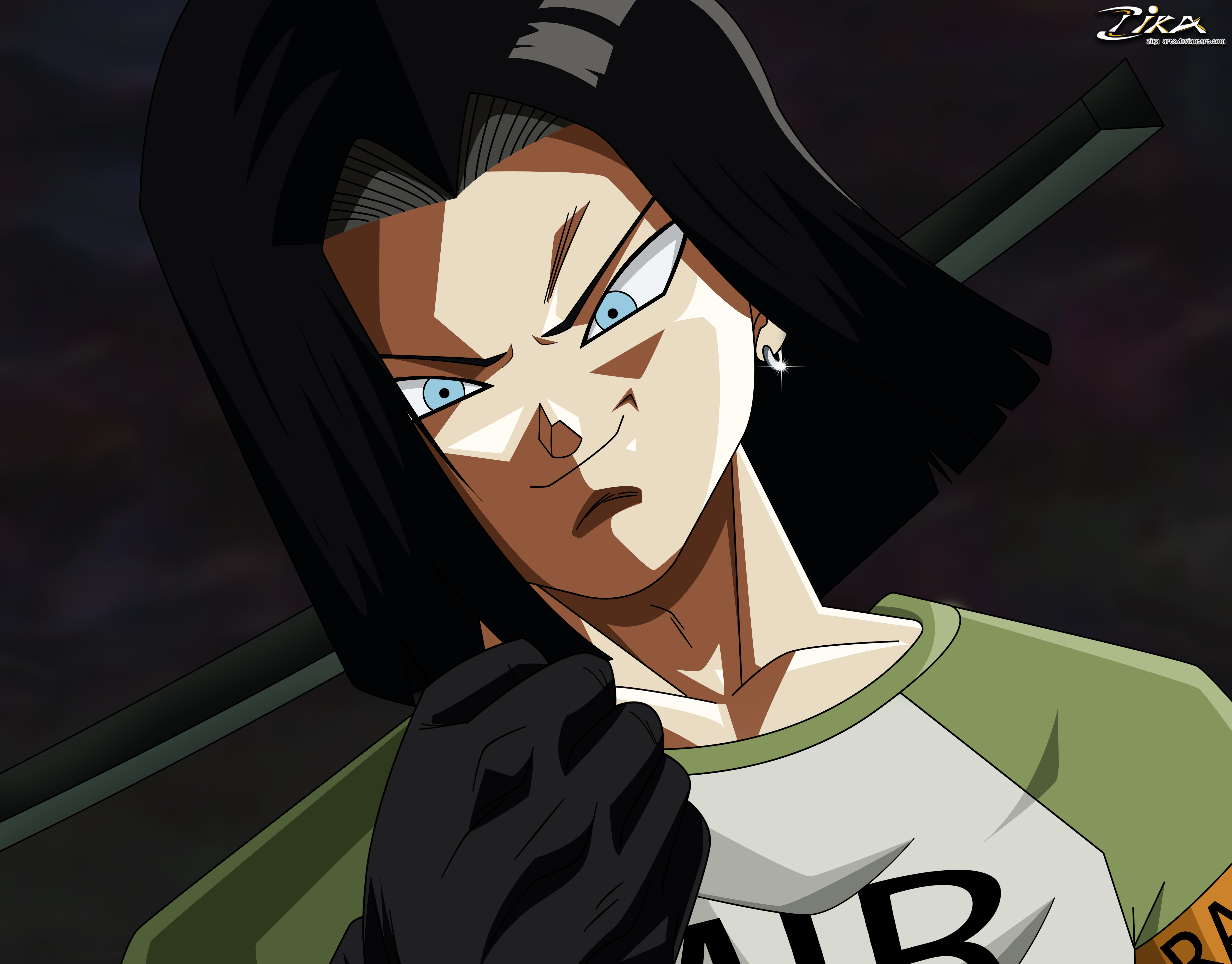Android 17 from Dragon Ball HD Wallpaper