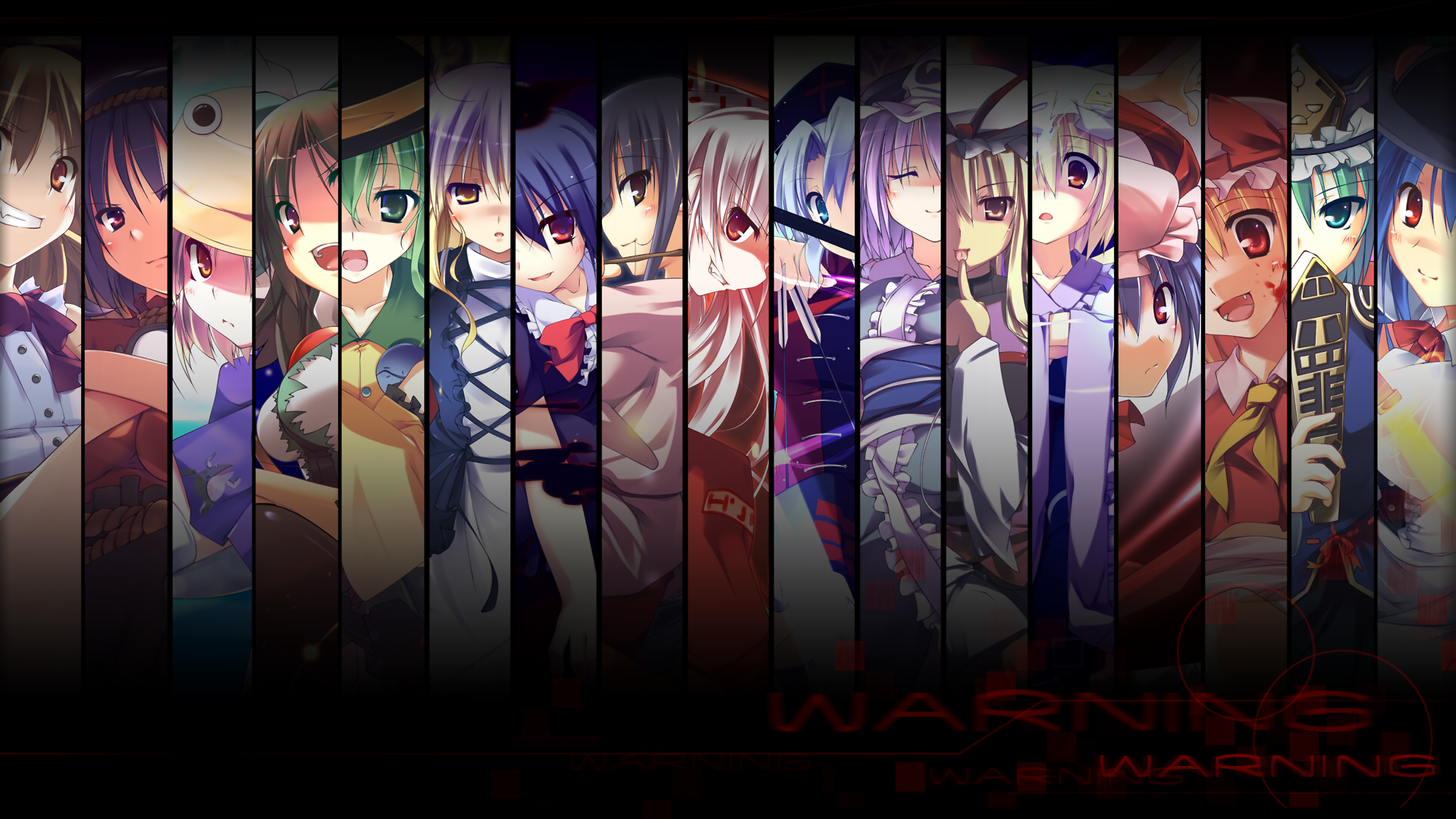 Byakuren Hijiri and other Touhou Project characters collage HD Wallpaper