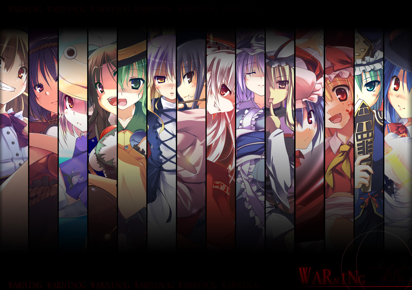 Touhou Project characters collage HD Wallpaper