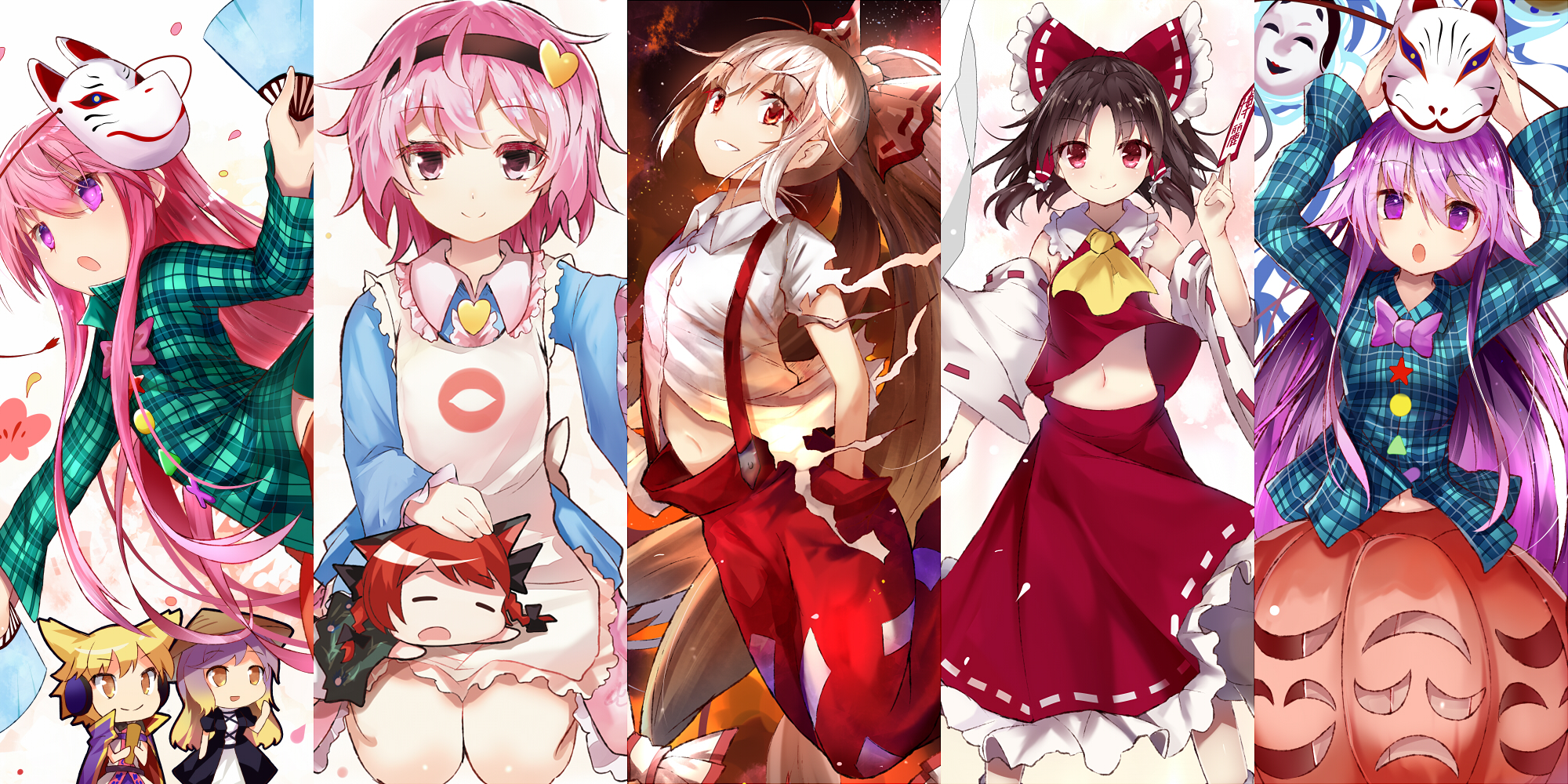 Byakuren Hijiri and other characters from Touhou Project HD Wallpaper
