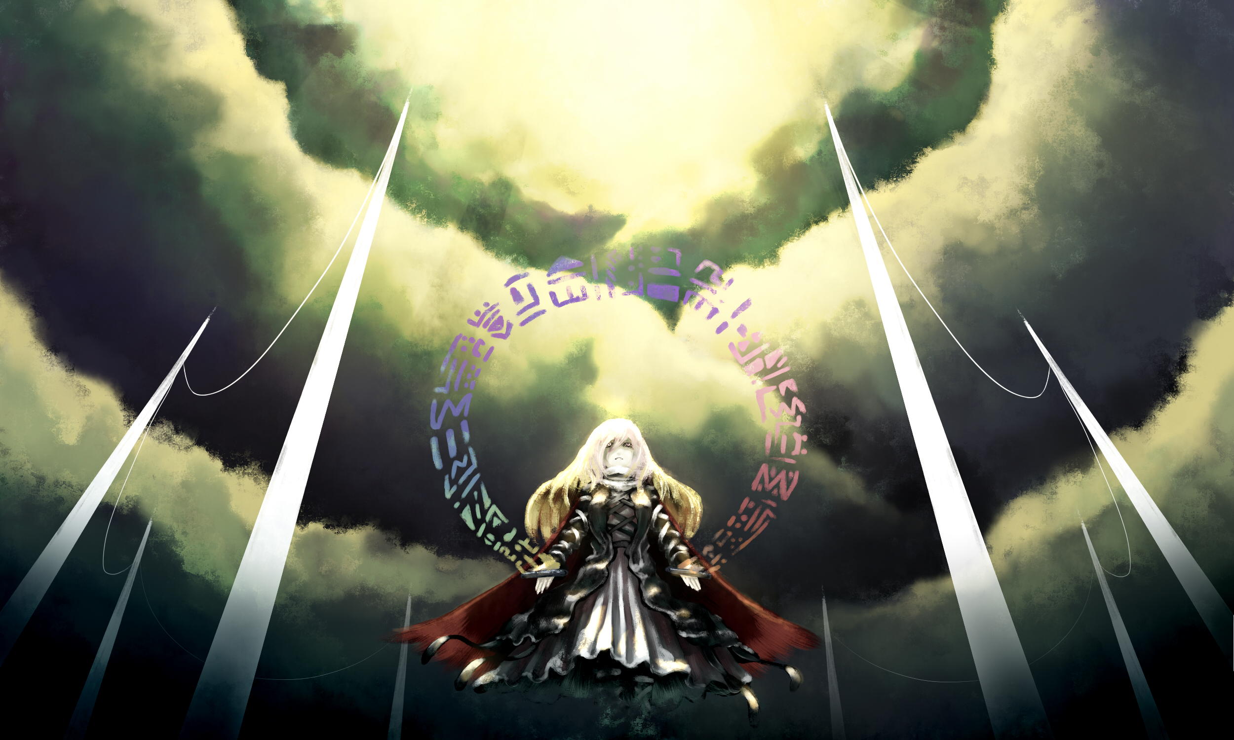 Byakuren Hijiri with magical circle HD Wallpaper