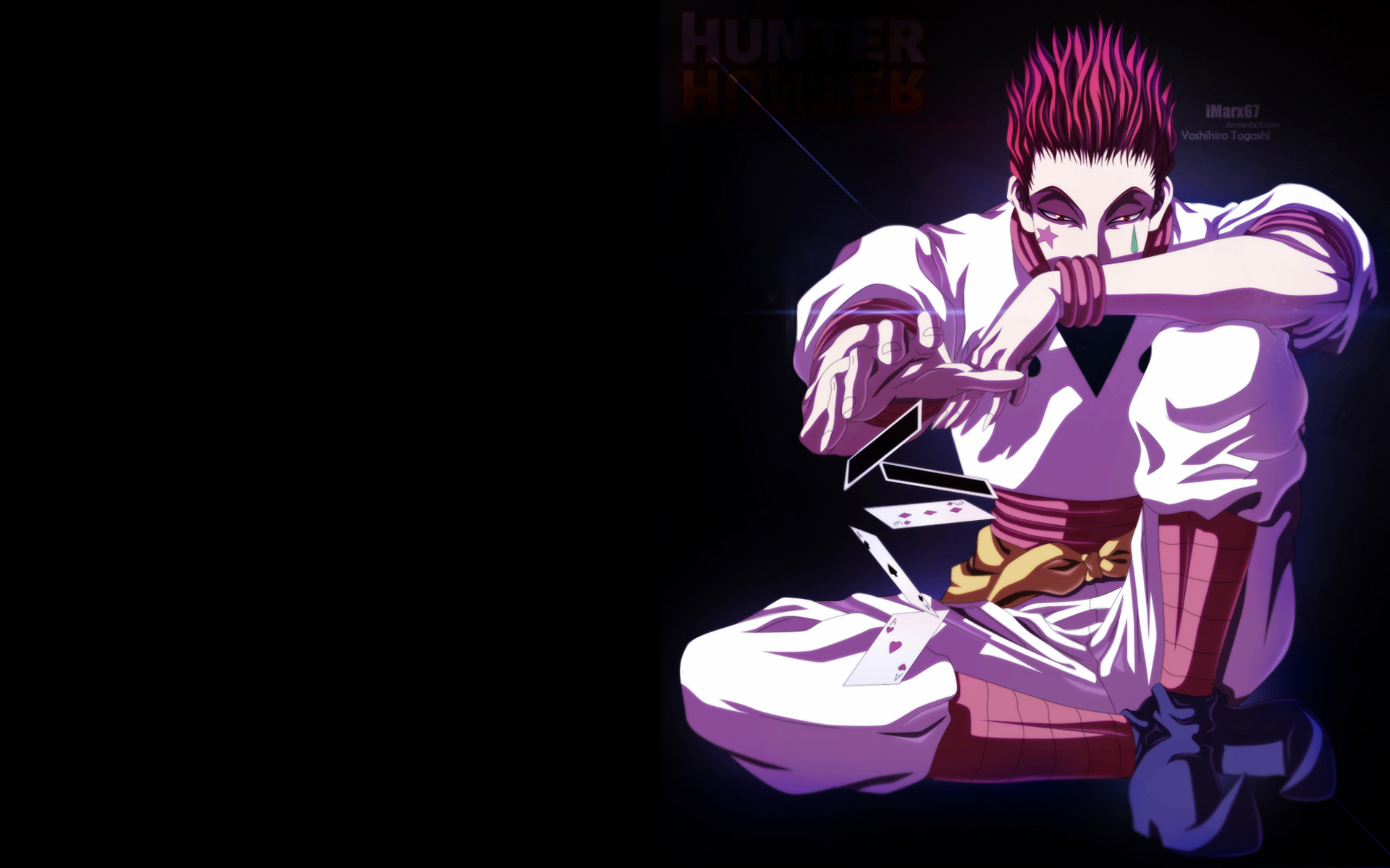 Hisoka from Hunter x Hunter with playing cards HD Wallpaper