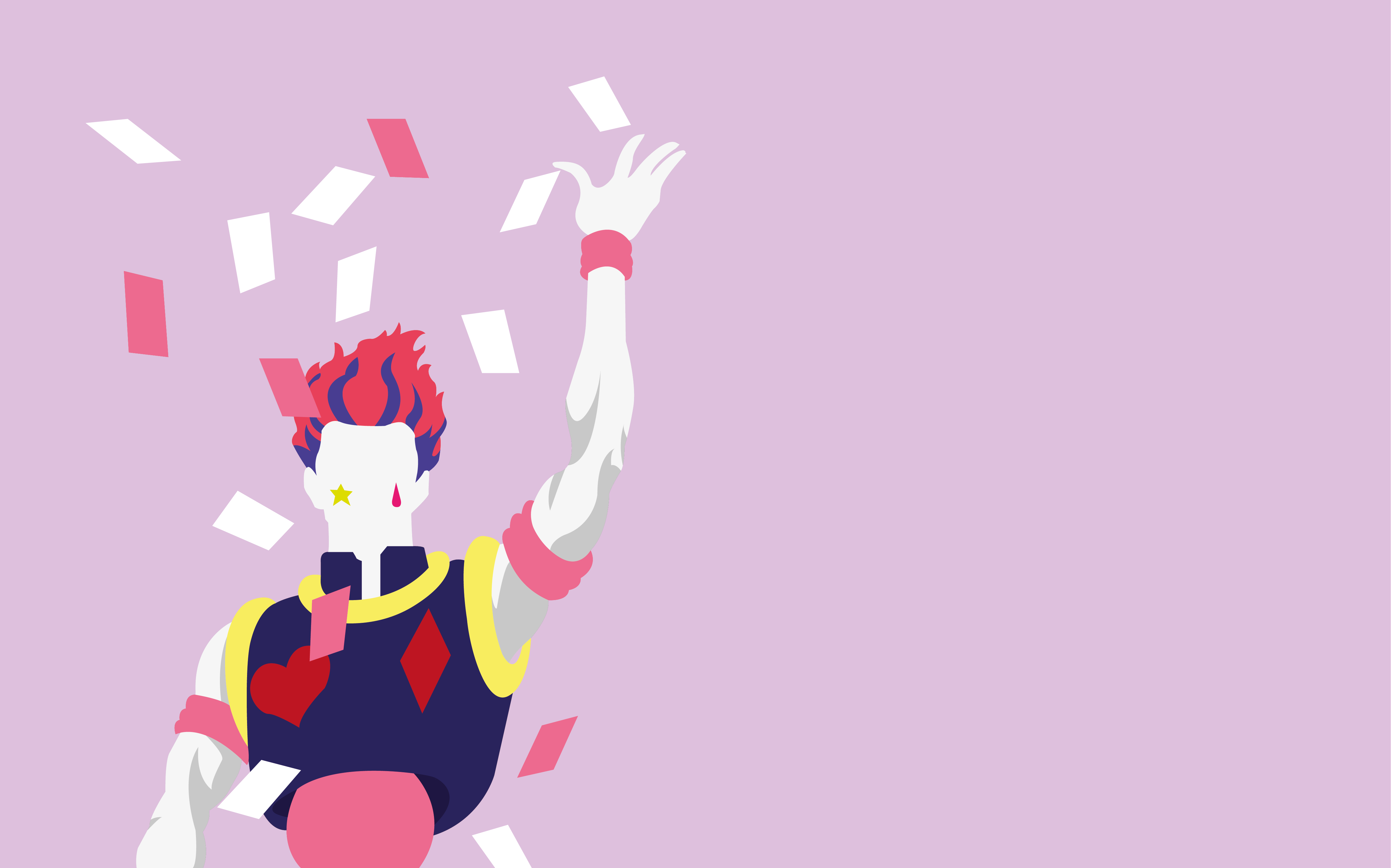 Hisoka from Hunter x Hunter with confetti HD Wallpaper
