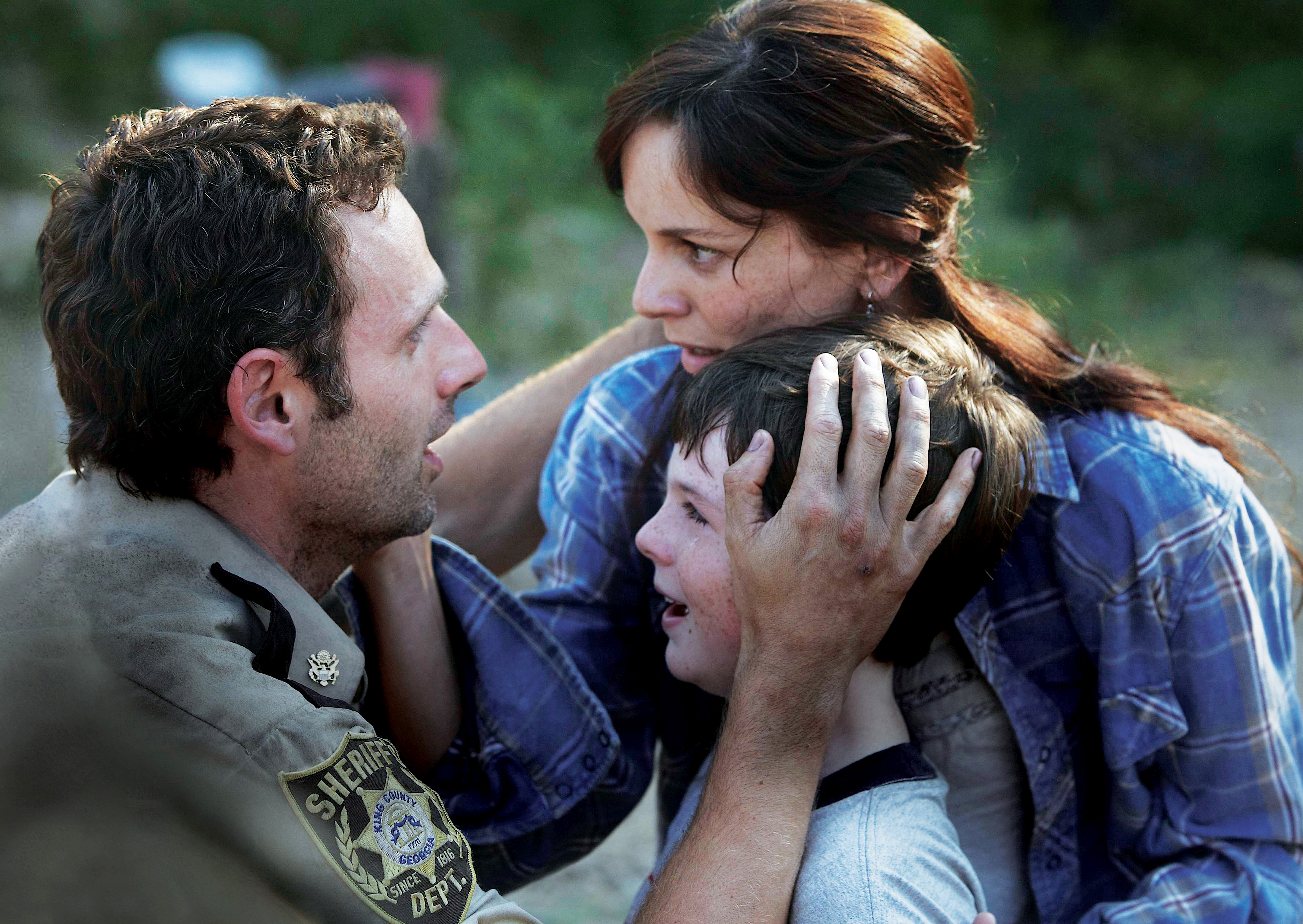 Rick and Lori Grimes with Carl from The Walking Dead HD Wallpaper