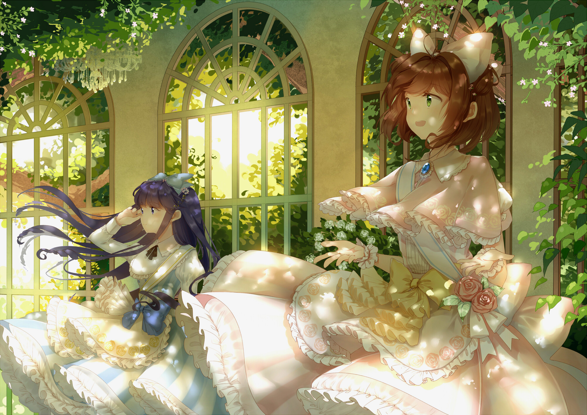 Sakura Kinomoto and Tomoyo Daidouji from Cardcaptor Sakura HD Wallpaper