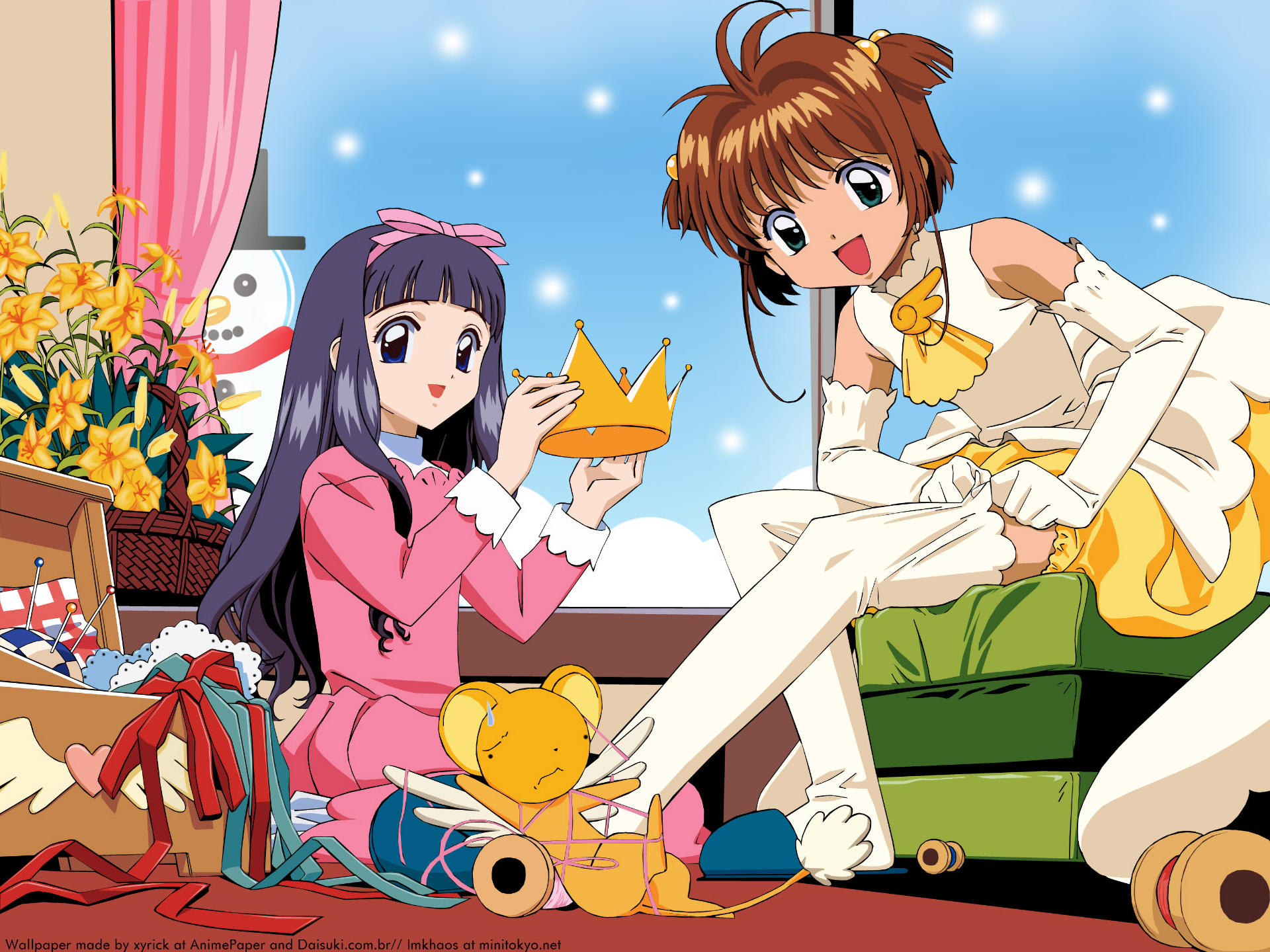 Tomoyo Daidouji and Sakura Kinomoto from Cardcaptor Sakura HD Wallpaper