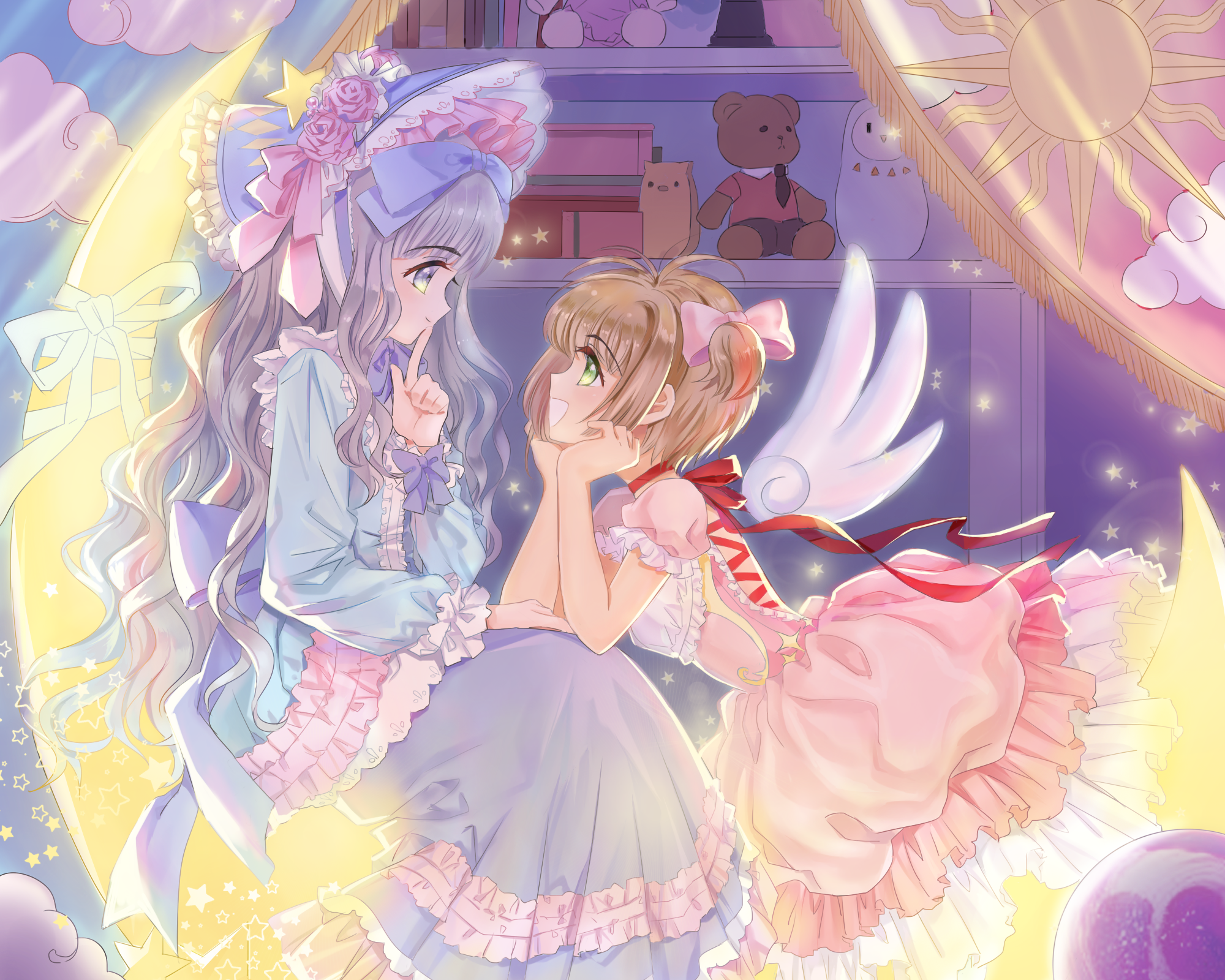 Tomoyo Daidouji and Sakura Kinomoto from Cardcaptor Sakura HD Wallpaper