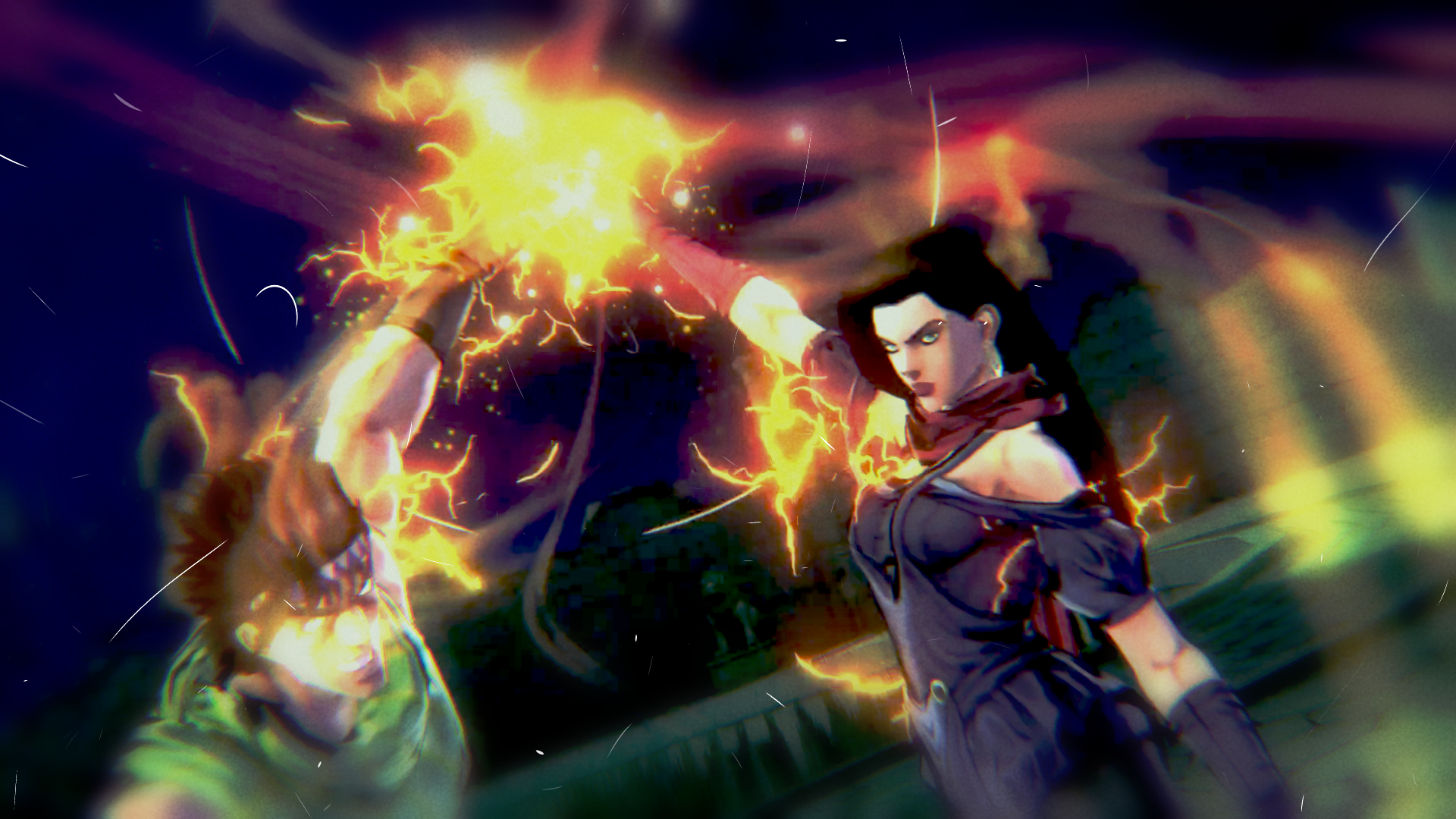 Joseph Joestar fighting with a woman HD Wallpaper