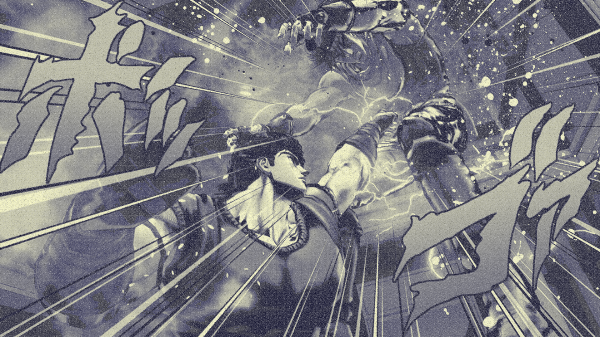 Joseph Joestar fighting Dio Brando HD Wallpaper