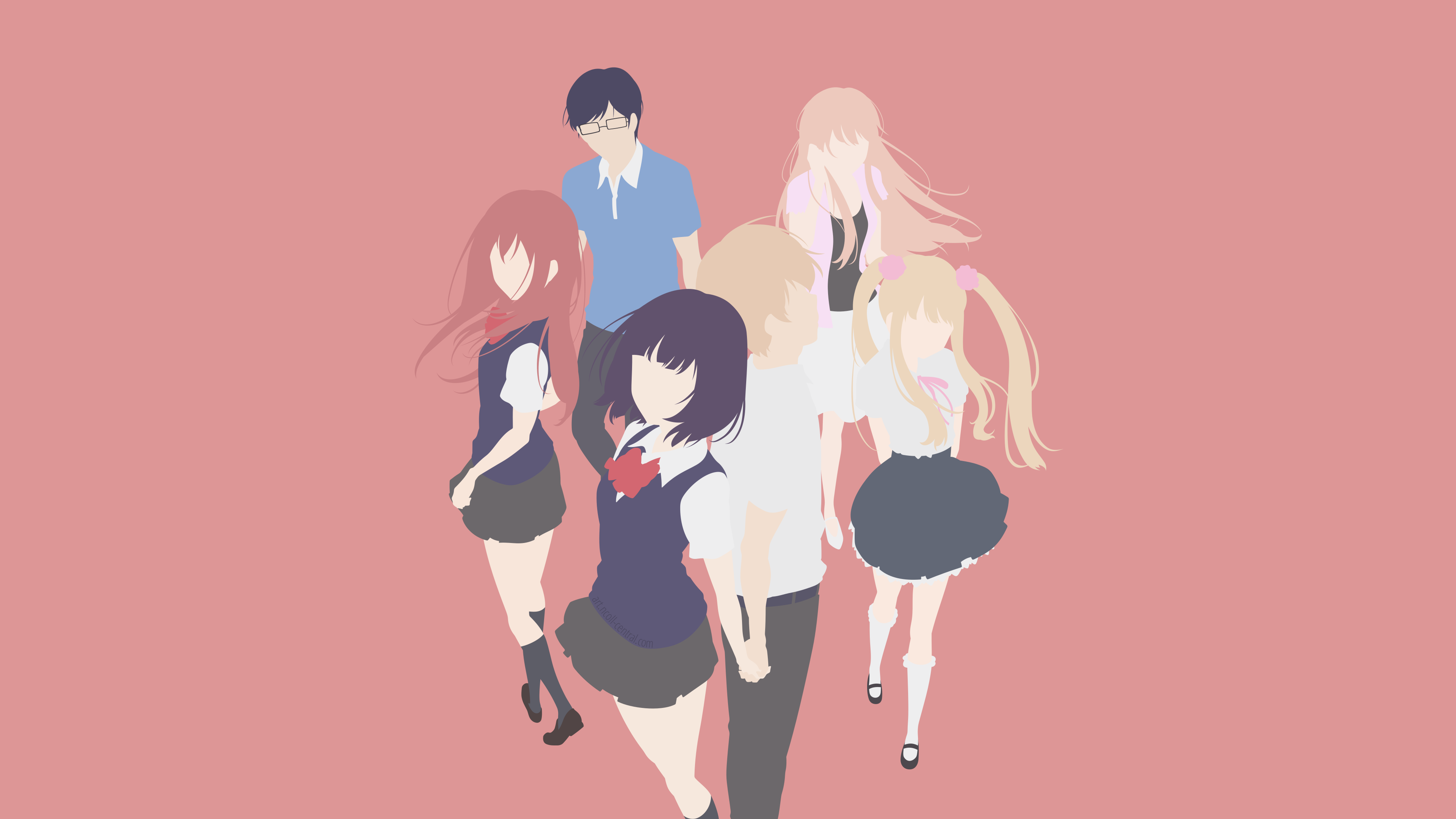 Hanabi Yasuraoka and friends HD Wallpaper