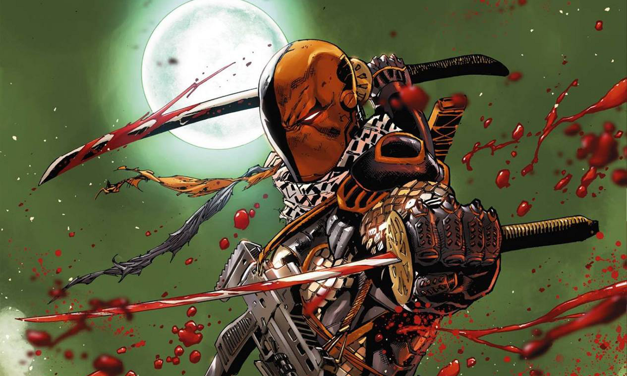 Deathstroke with swords and gun HD Wallpaper