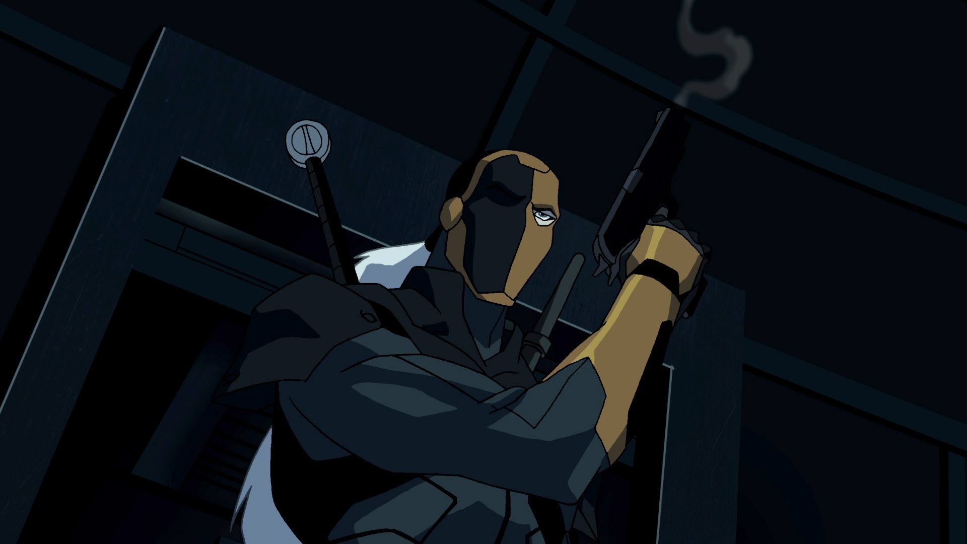 Deathstroke from DC Comics holding a gun HD Wallpaper
