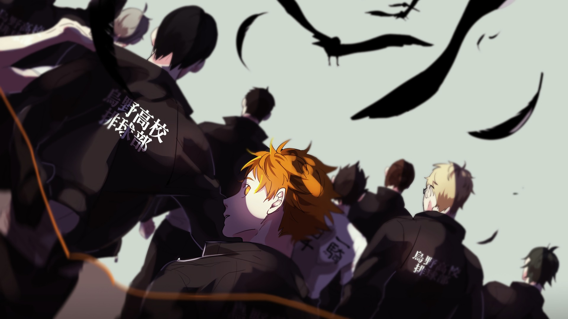 Shōyō Hinata and Karasuno High School Volleyball Club from Haikyuu!! HD Wallpaper