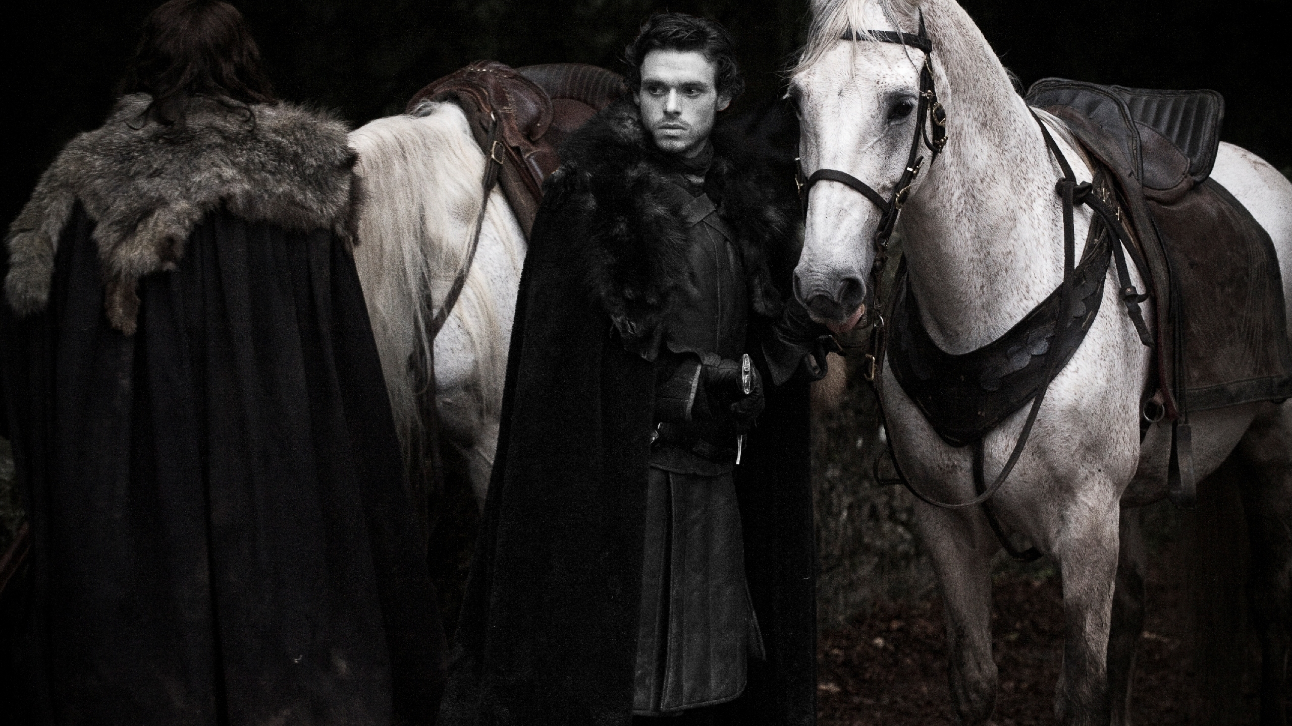 Robb Stark from Game of Thrones with horses HD Wallpaper