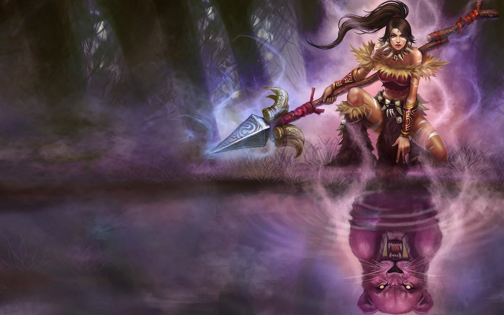 Nidalee from League of Legends HD Wallpaper