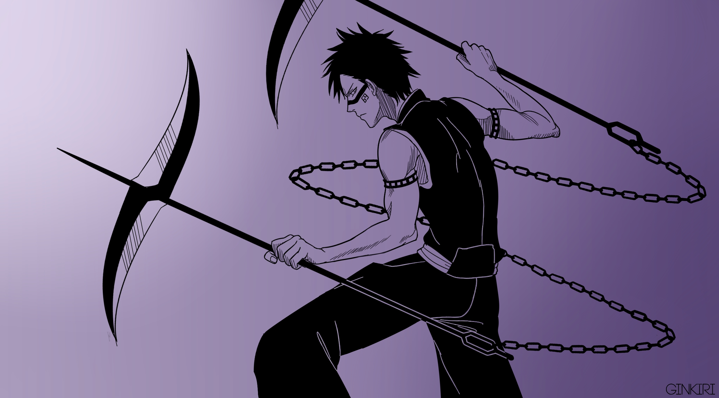 Hisagi Shūhei from Bleach with chained scythes HD Wallpaper