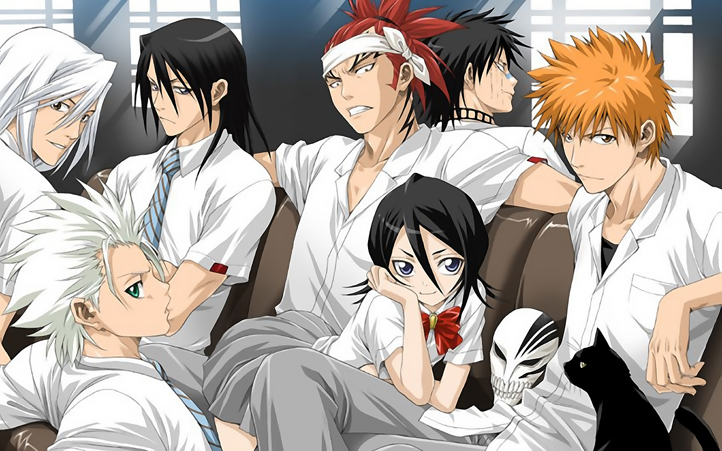 Bleach characters in school uniforms HD Wallpaper