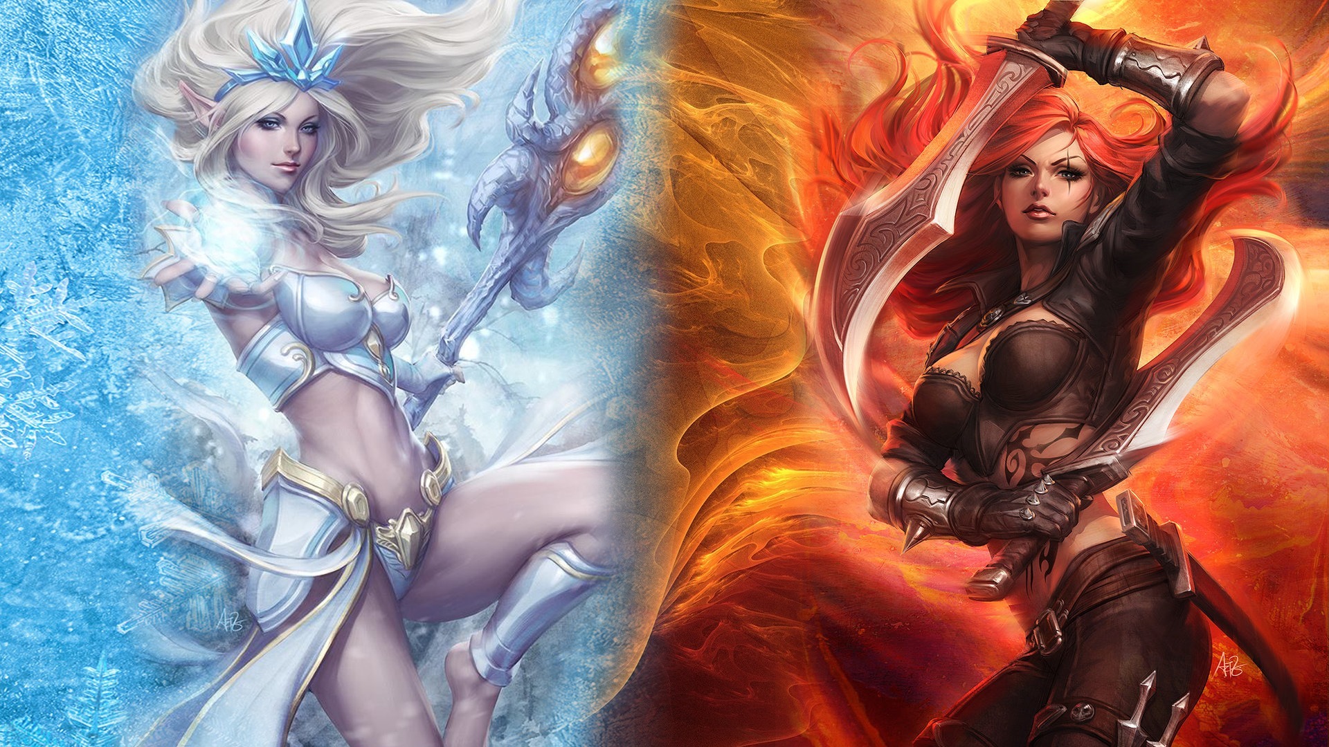 Janna and Miss Fortune from League of Legends HD Wallpaper