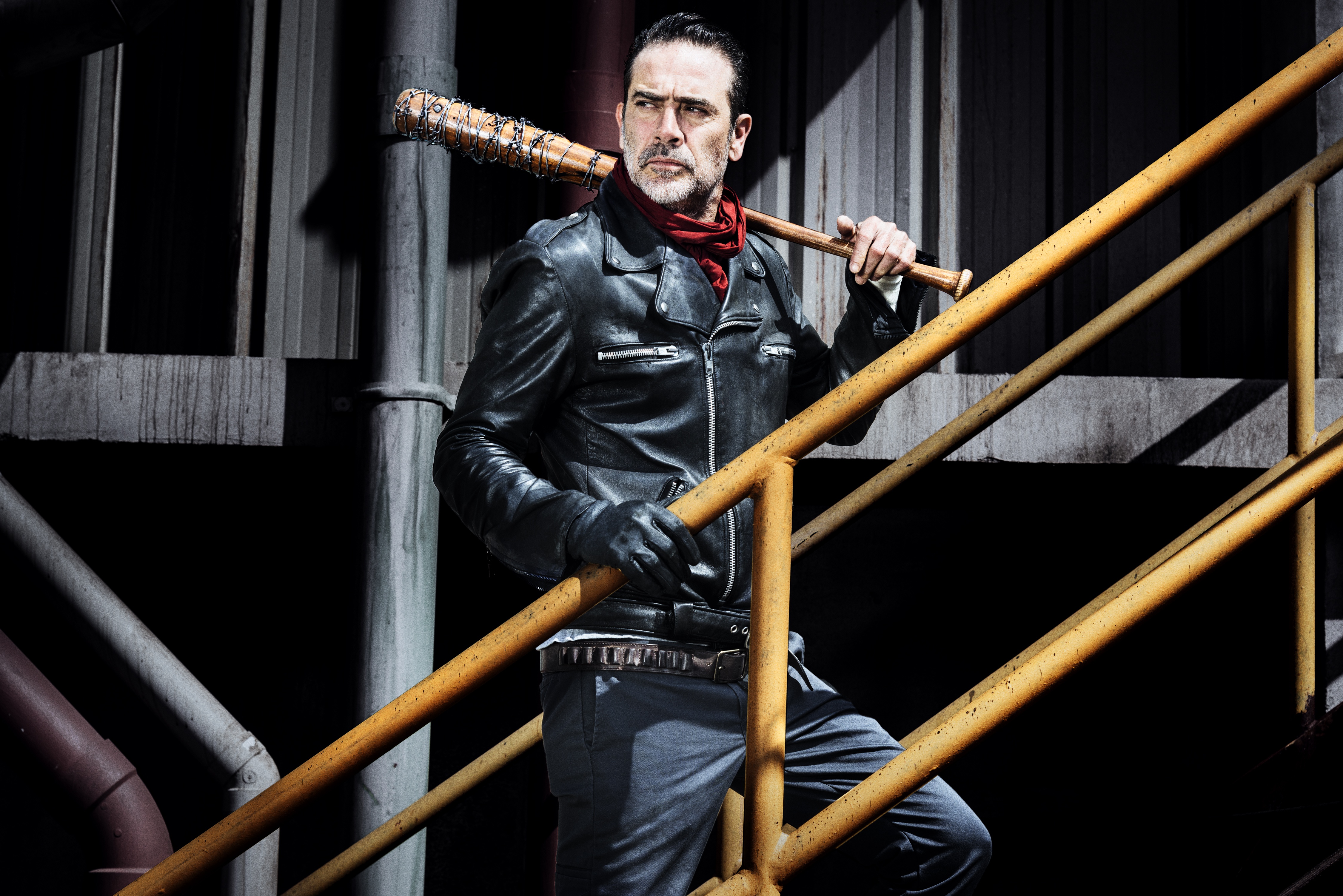 Negan from The Walking Dead with Lucille HD Wallpaper