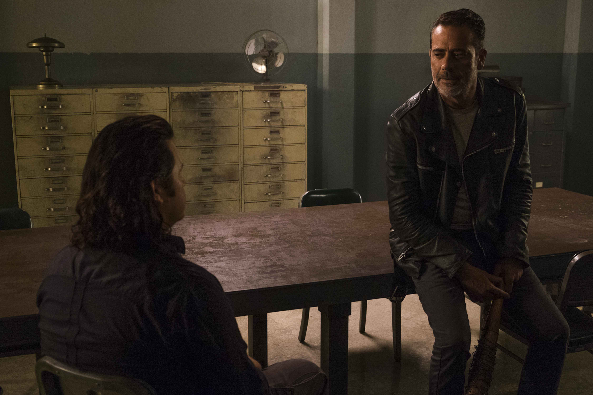 Negan from The Walking Dead in a room HD Wallpaper