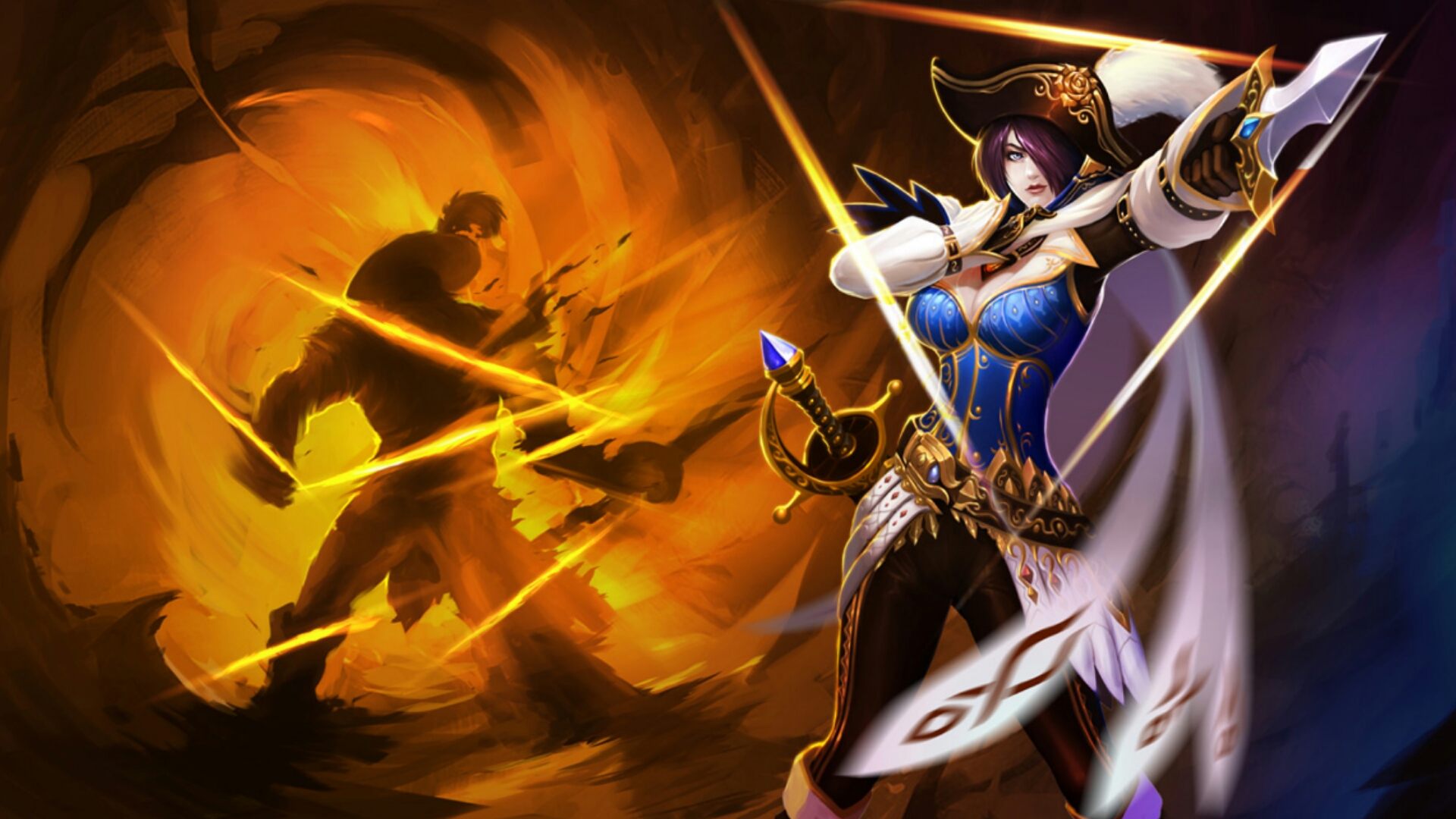 Fiora from League of Legends in battle HD Wallpaper