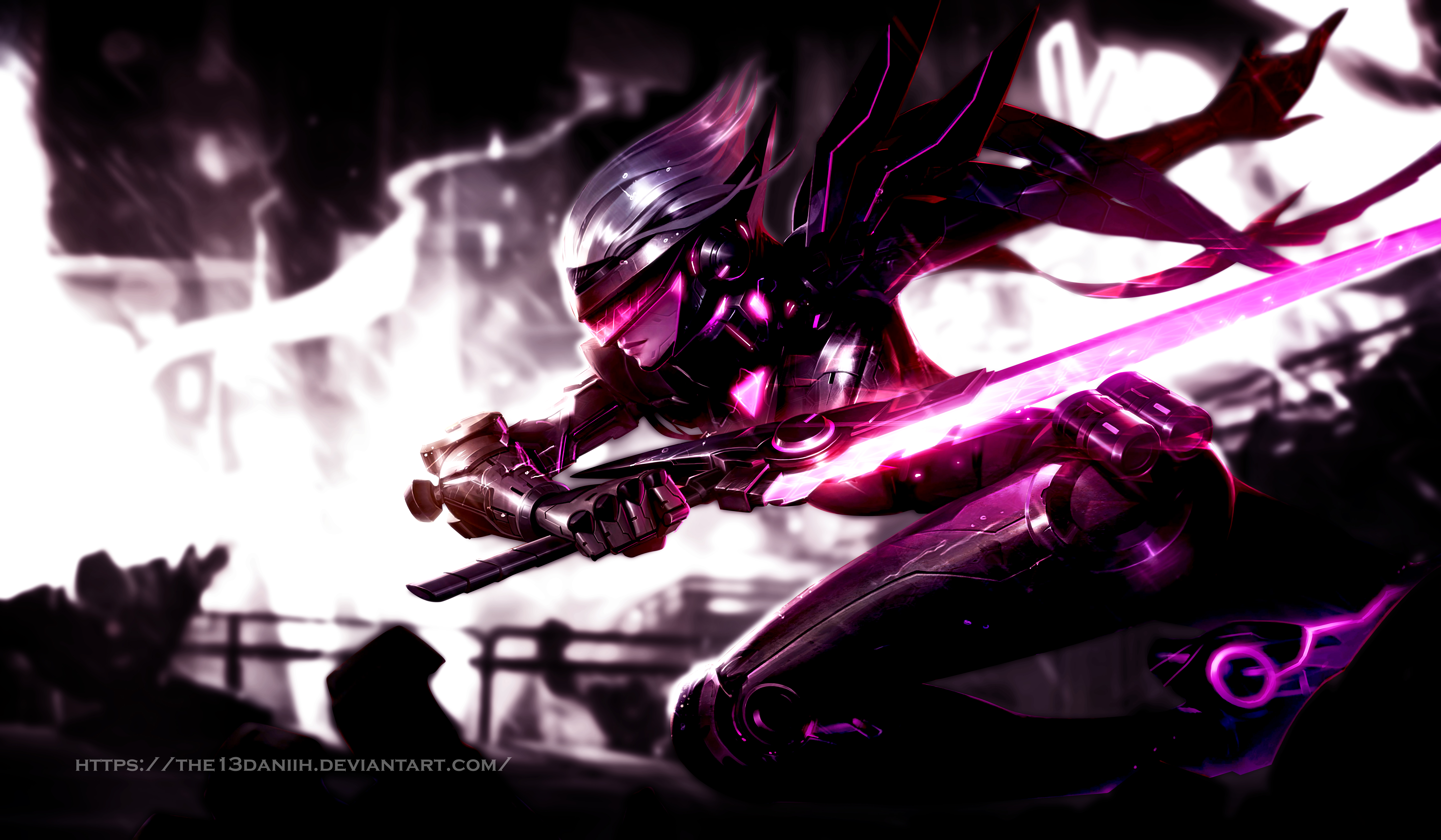Fiora from League of Legends with a pink sword HD Wallpaper