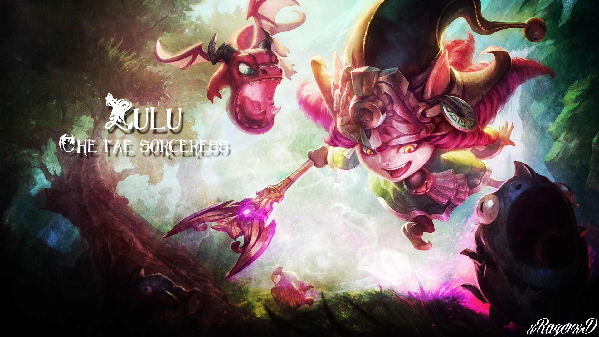 Lulu The Fae Sorceress from League of Legends HD Wallpaper