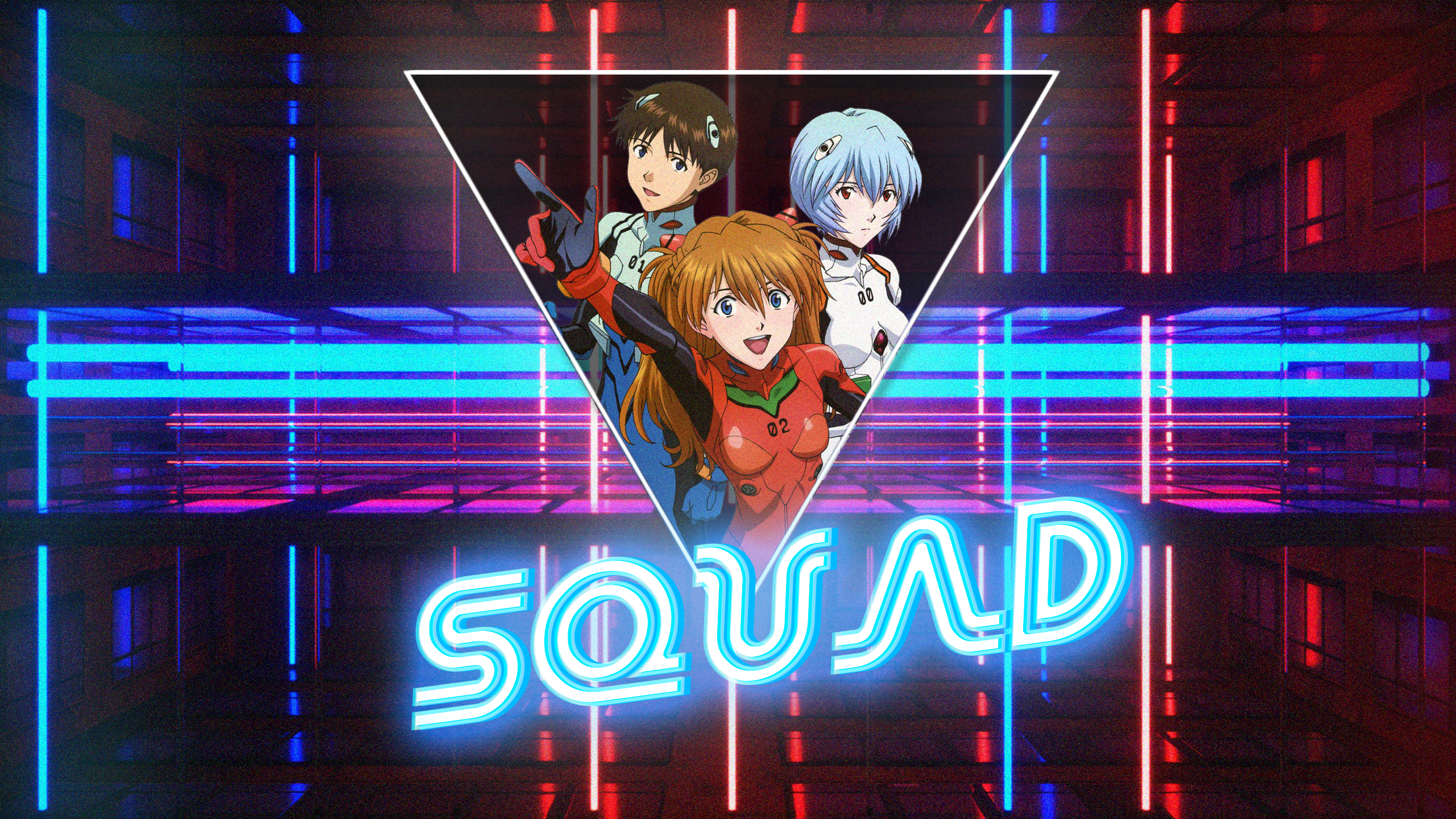 Neon Genesis Evangelion Squad HD Wallpaper