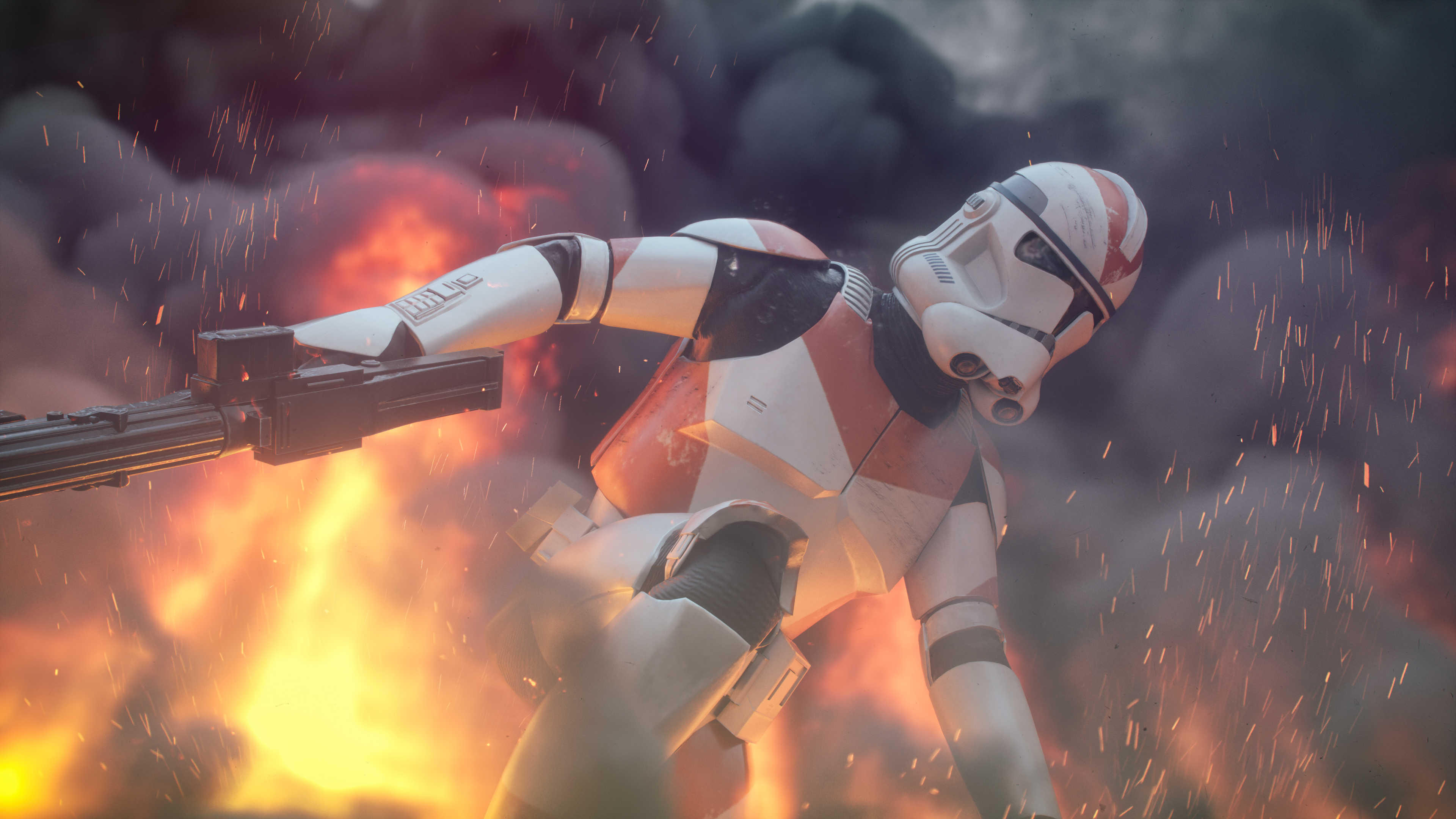 Clone Trooper from Star Wars in battle HD Wallpaper